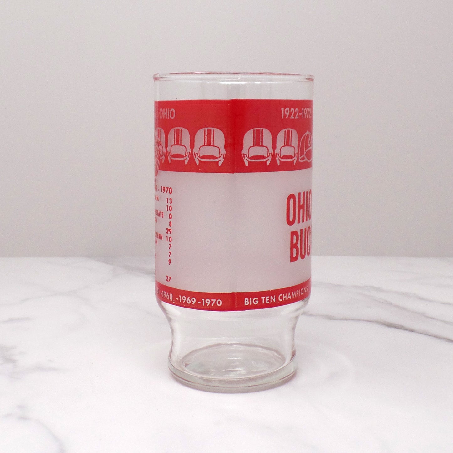 Vintage OSU Buckeyes Glass: 50th Anniversary of Ohio Stadium at The Ohio State University (1972)