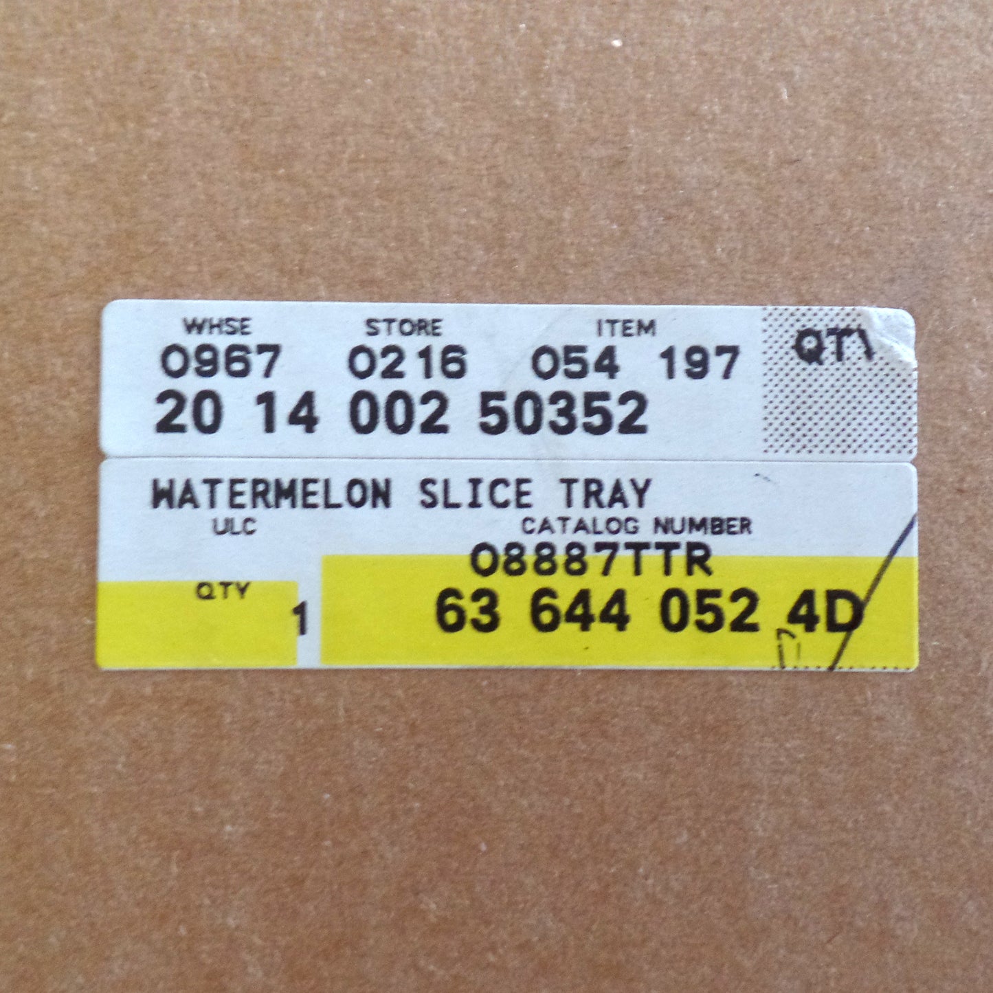 Vintage Acrylic Stotter Watermelon Tray (1980s)