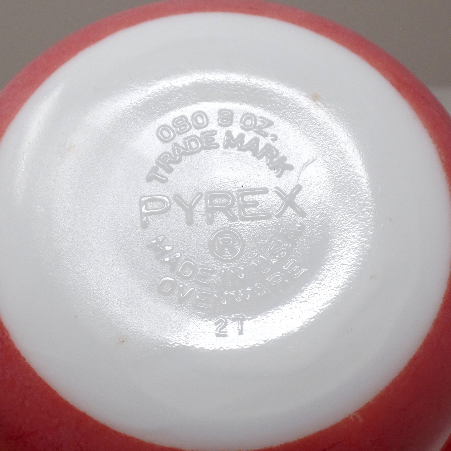 Vintage Pyrex 8 oz Round Casserole Dish (080), Flamingo (1950-60s)