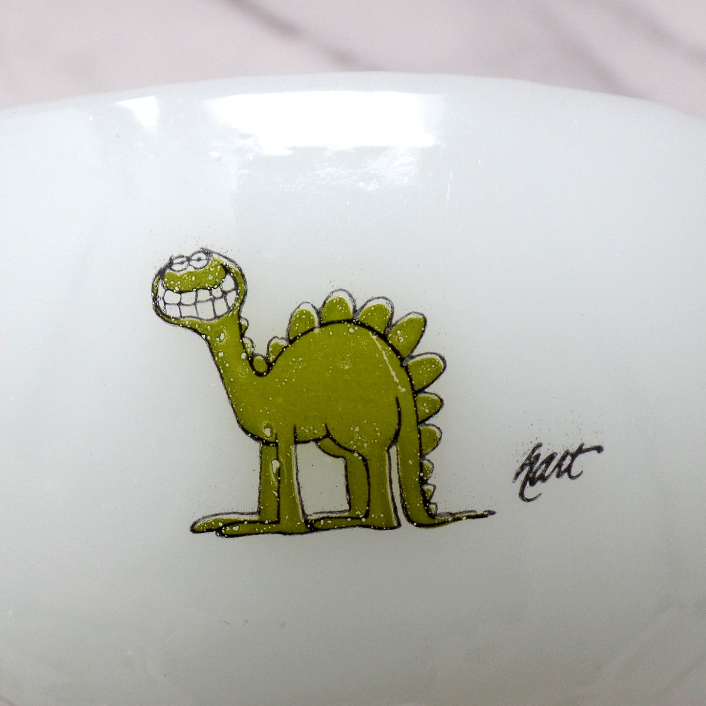Vintage Anchor Hocking Fire-King Hart BC Comics Milk Glass Cereal Bowl (1970s)
