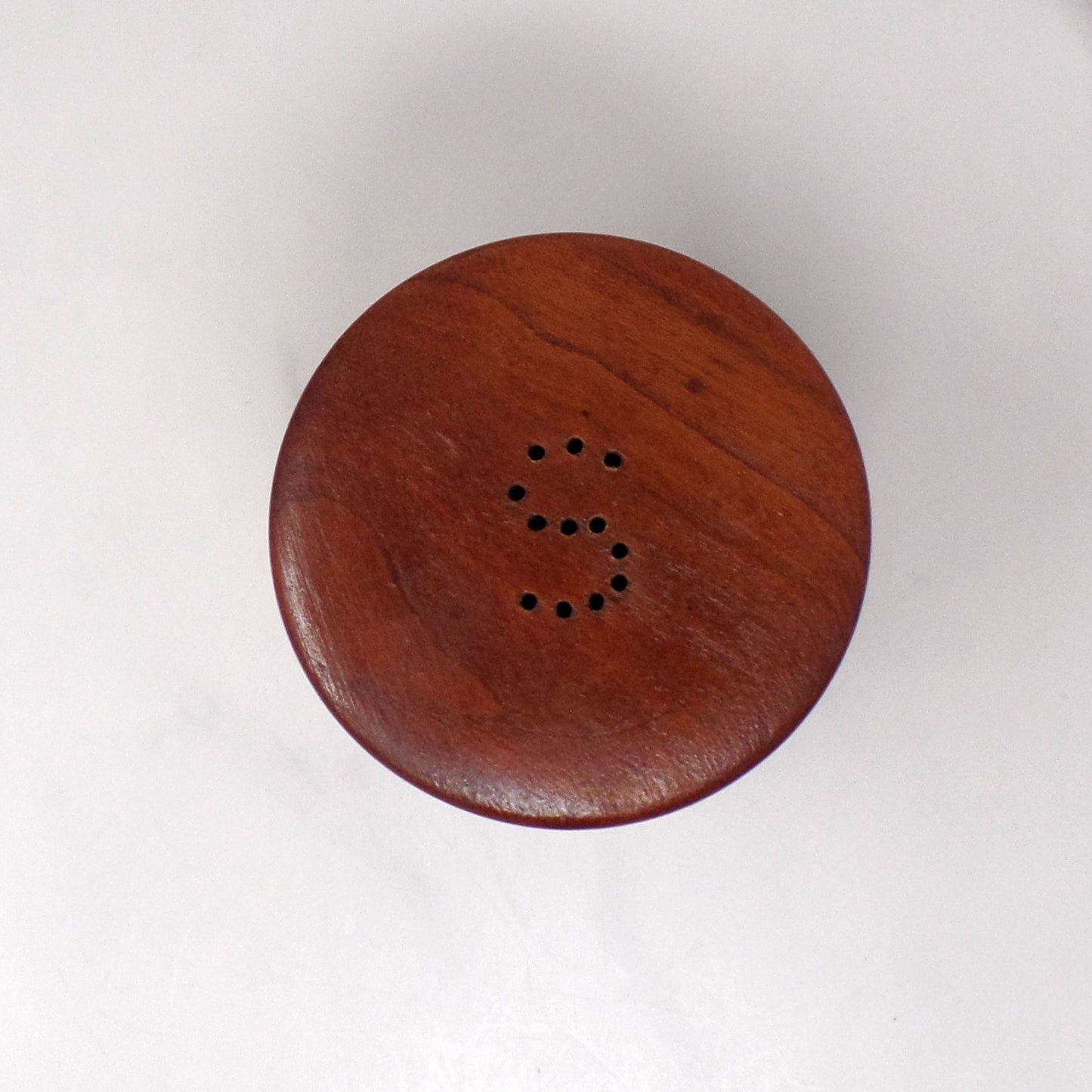 Vintage Layered Wood Salt Shaker (1970s)
