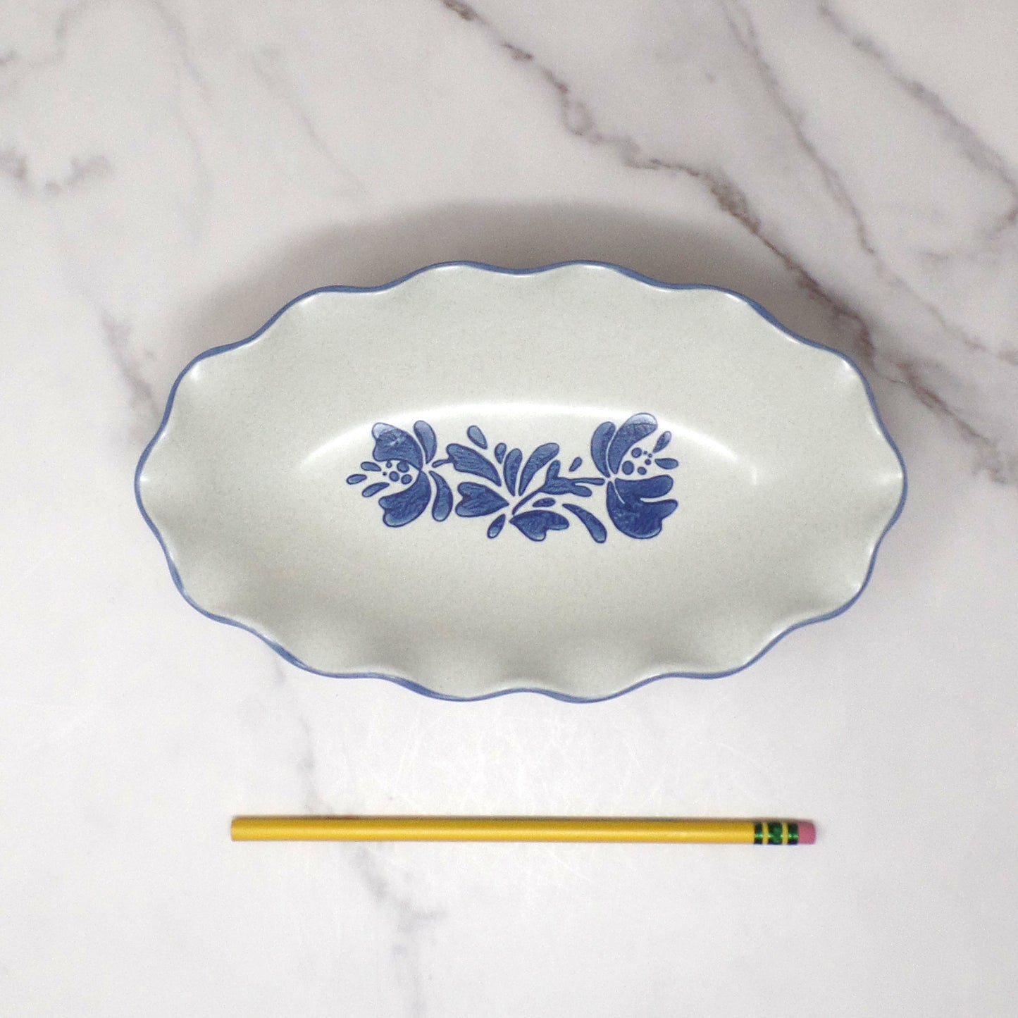 Vintage Ceramic Pfaltzgraff Yorktowne Fluted Relish Bowl (1980s-90s)