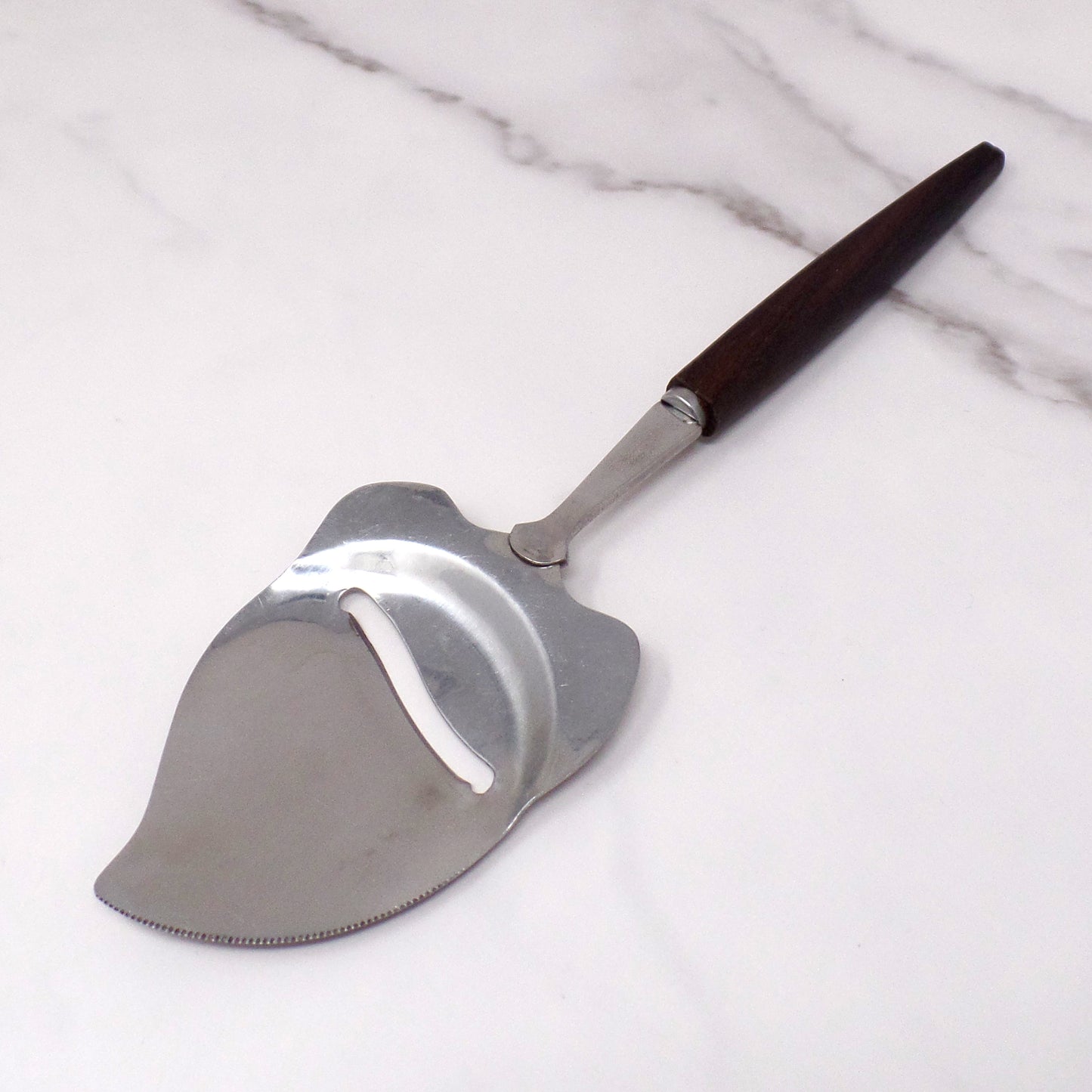 Vintage Wooden Handled Stainless Steel Cheese Plane / Slicer (1960s)