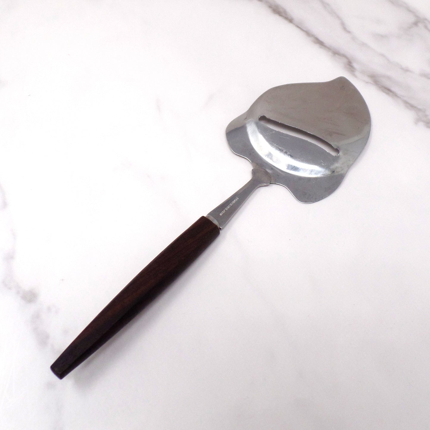 Vintage Wooden Handled Stainless Steel Cheese Plane / Slicer (1960s)