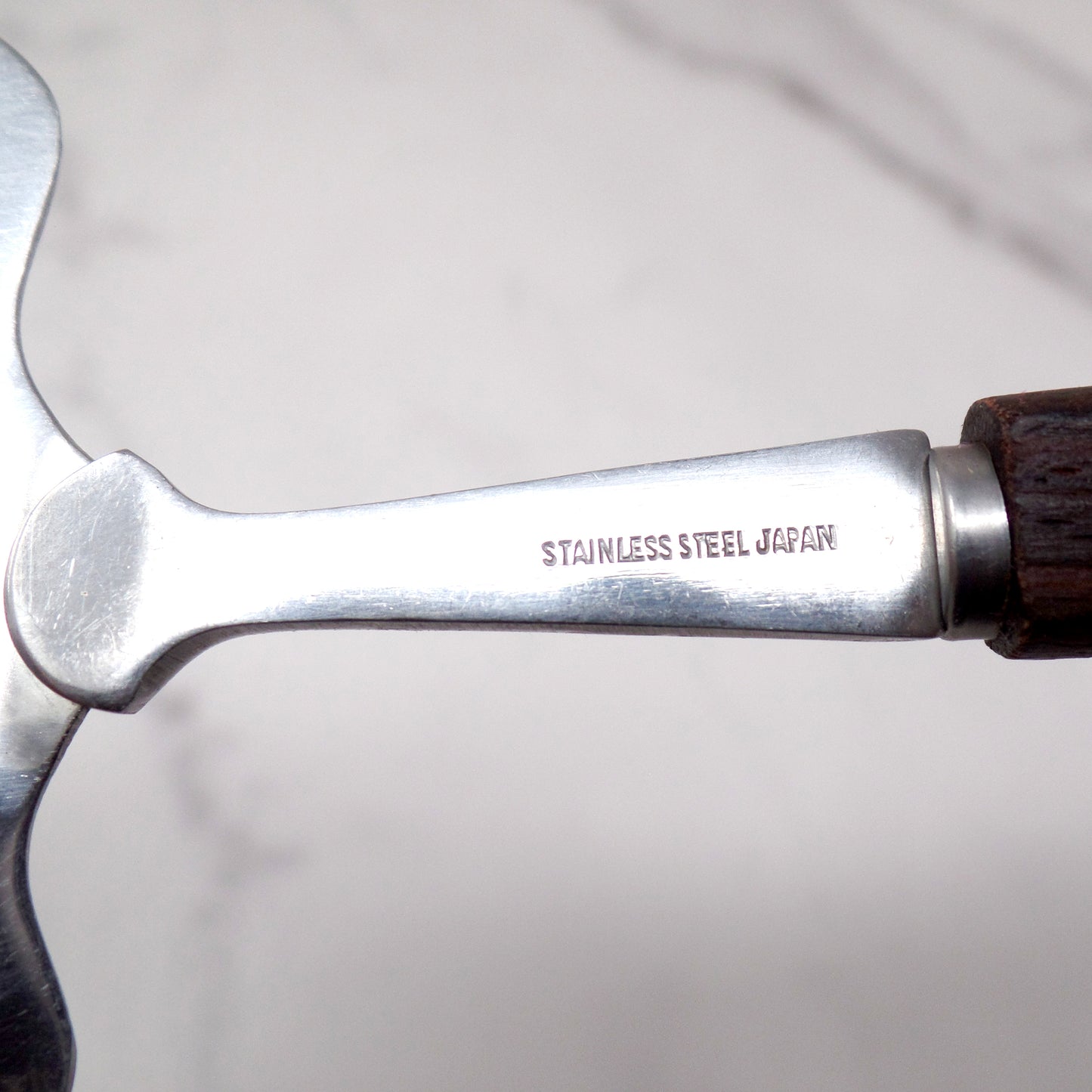 Vintage Wooden Handled Stainless Steel Cheese Plane / Slicer (1960s)