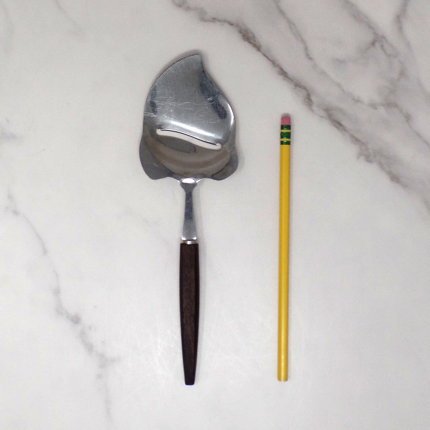 Vintage Wooden Handled Stainless Steel Cheese Plane / Slicer (1960s)