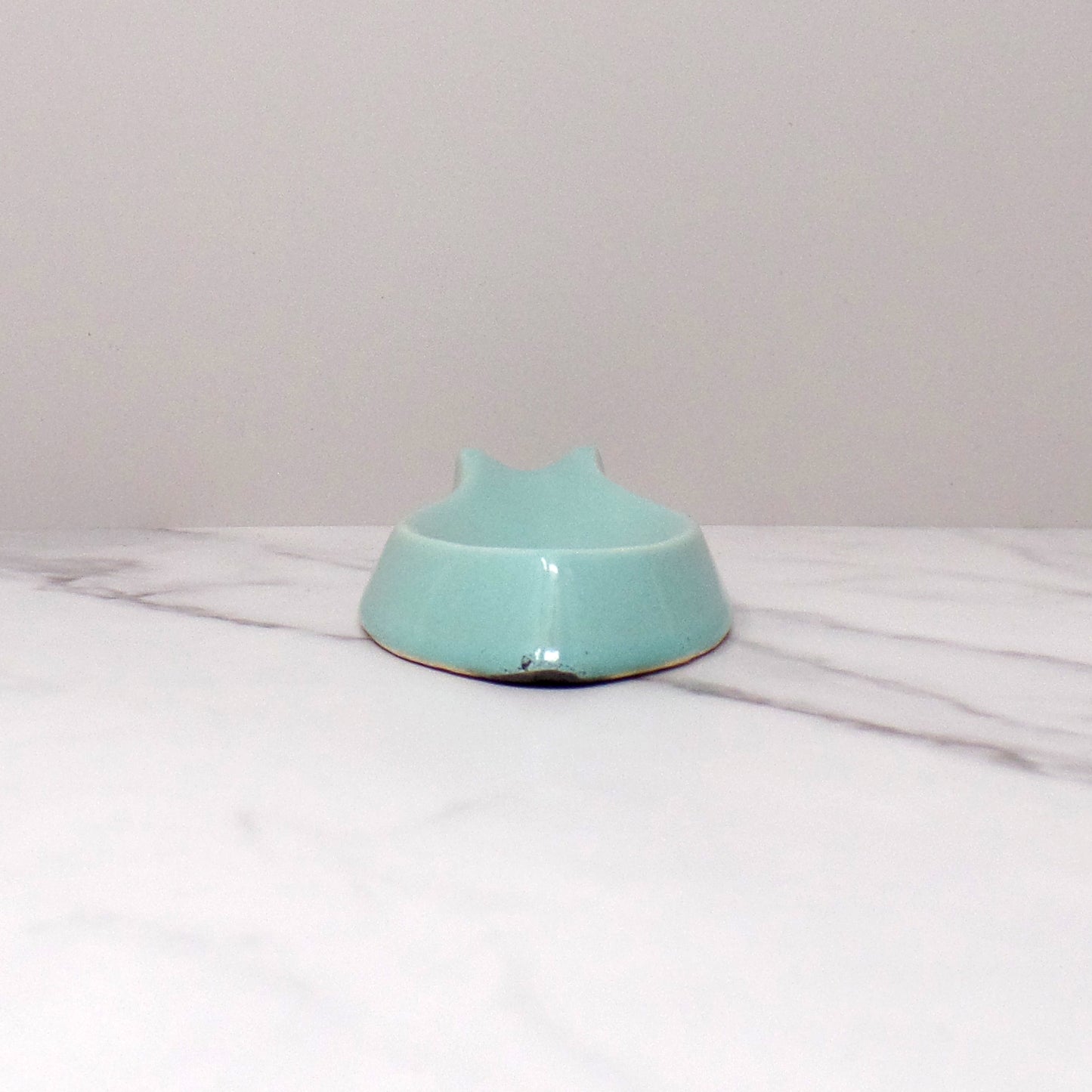 Vintage Turquoise Ceramic Fish-Shaped Spoon Rest (1950-60s)