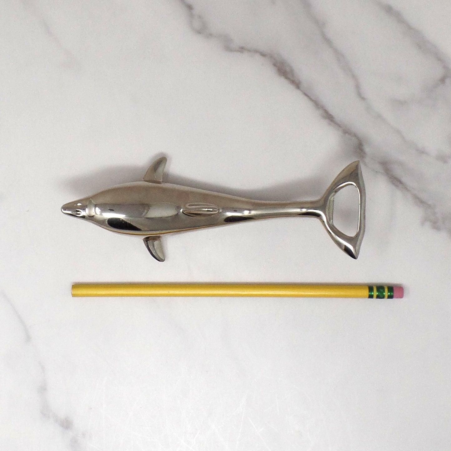 Vintage Silver Plated Dolphin Bottle Opener (1960s)