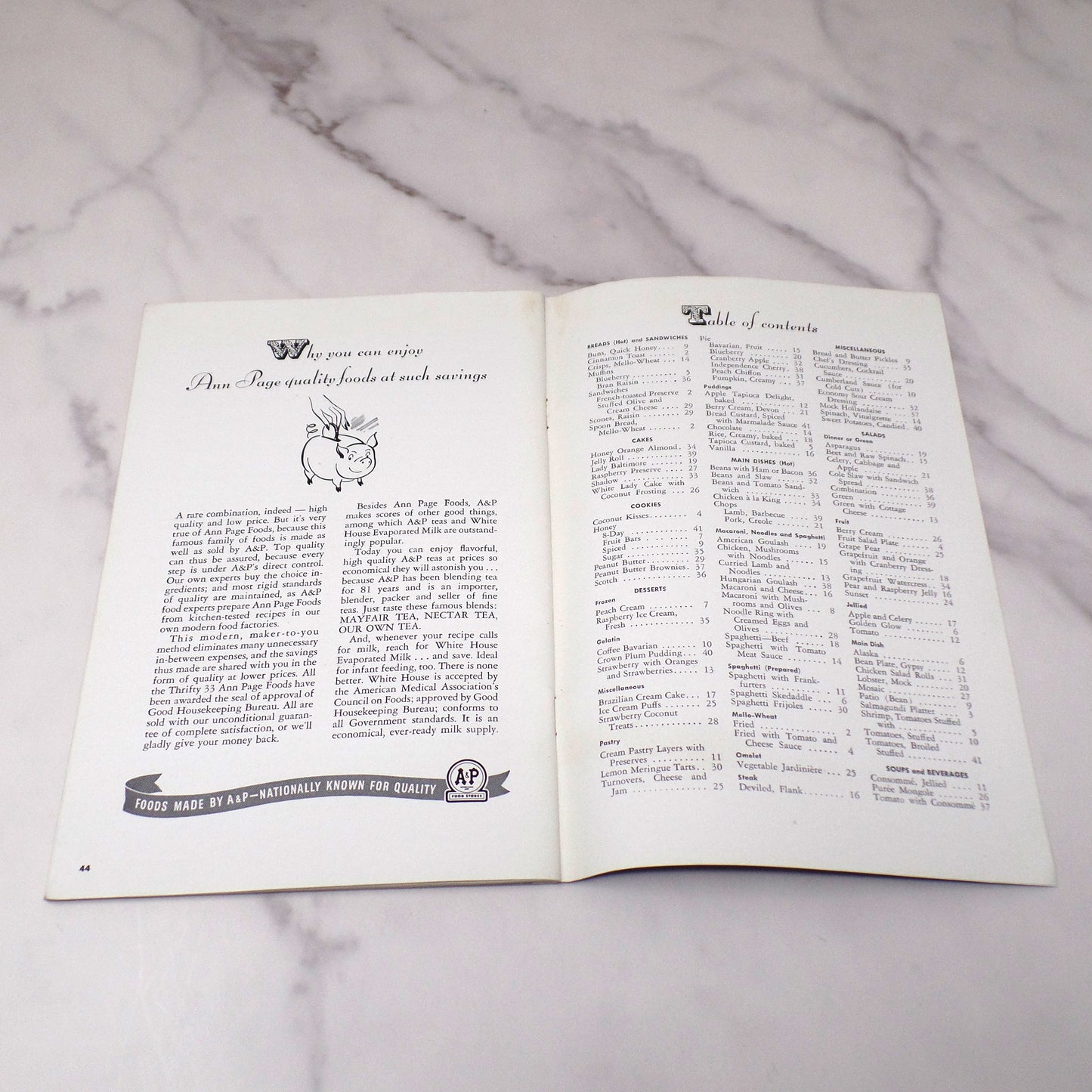 Vintage Booklet, Glamourous Meals for Practical Pocketbooks (1940s)
