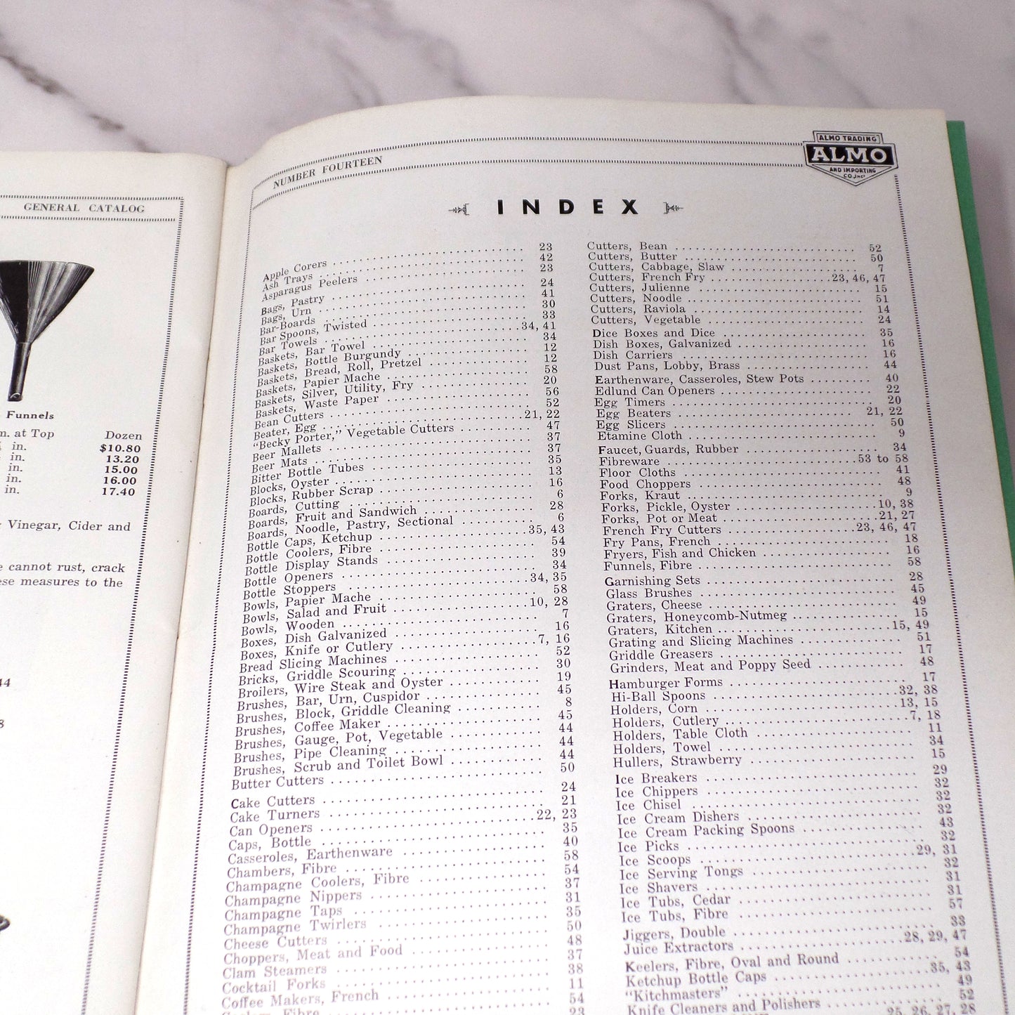Vintage Brochure, Almo Trading General Catalog No. 14 (1930s-40s)