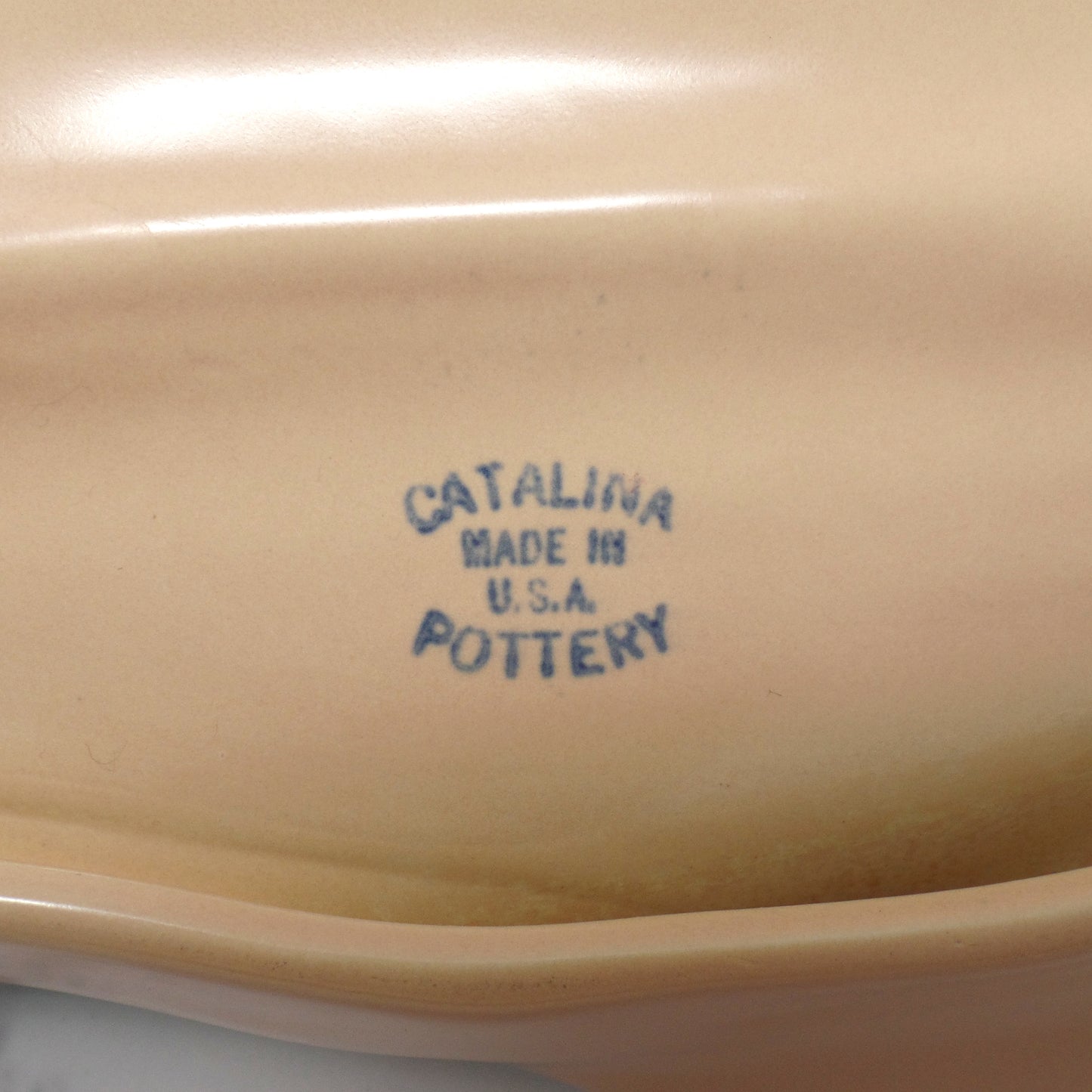 Vintage Catalina Pottery Ceramic Leaf Dish, Turquoise and Mauve (Gladding, McBean period 1937-1942)
