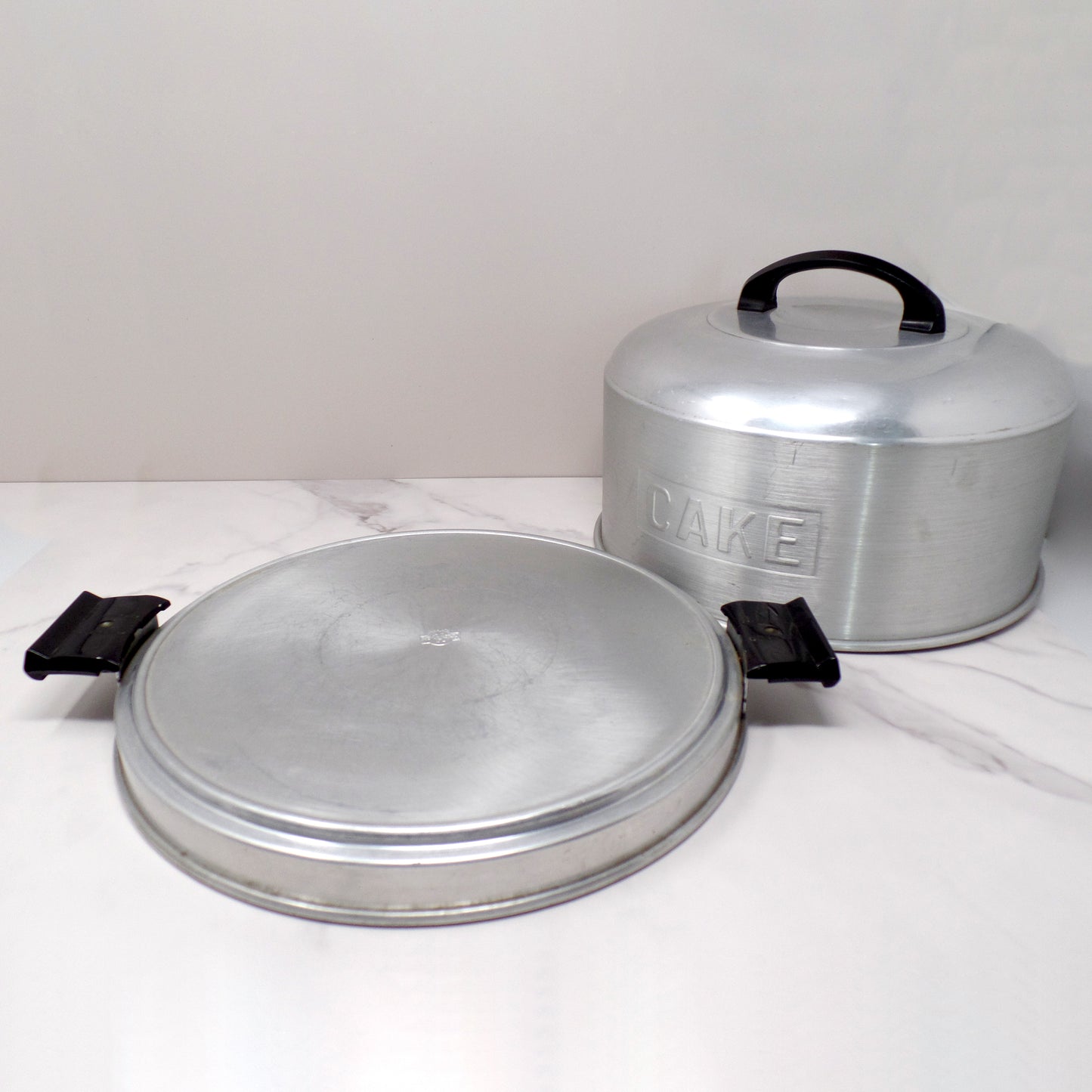 Vintage Kromex Aluminum Cake Carrier (1950s)