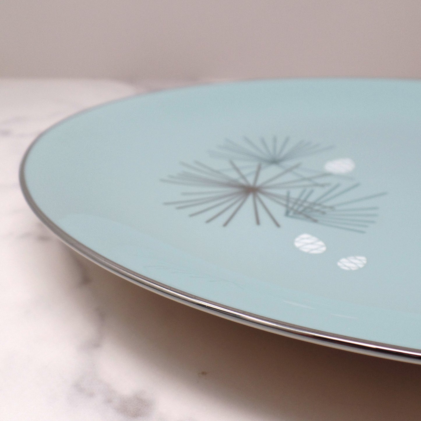 Vintage Franciscan Fine China MCM Silver Pine Dinner Plate (1955-58)