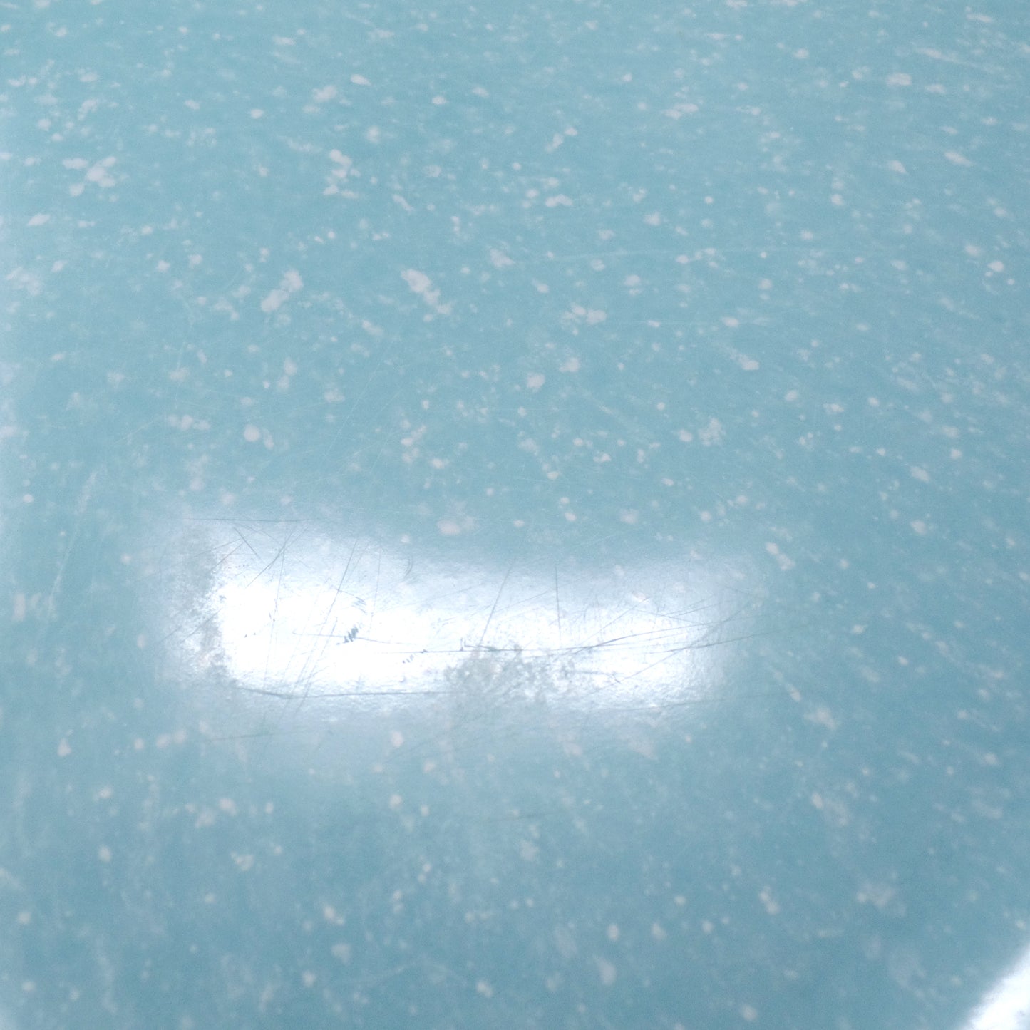 Vintage Joan Luntz Gaiety Melmac Oval Serving Platter, Speckled Turquoise (1950s)