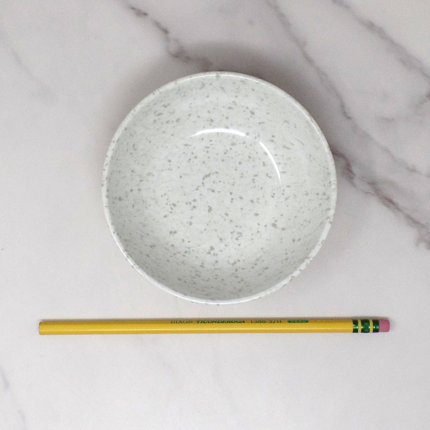 Vintage Joan Luntz Gaiety Melmac / Melamine 4-3/4” Bowl, Speckled Gray and White - set of 3 (1950s)