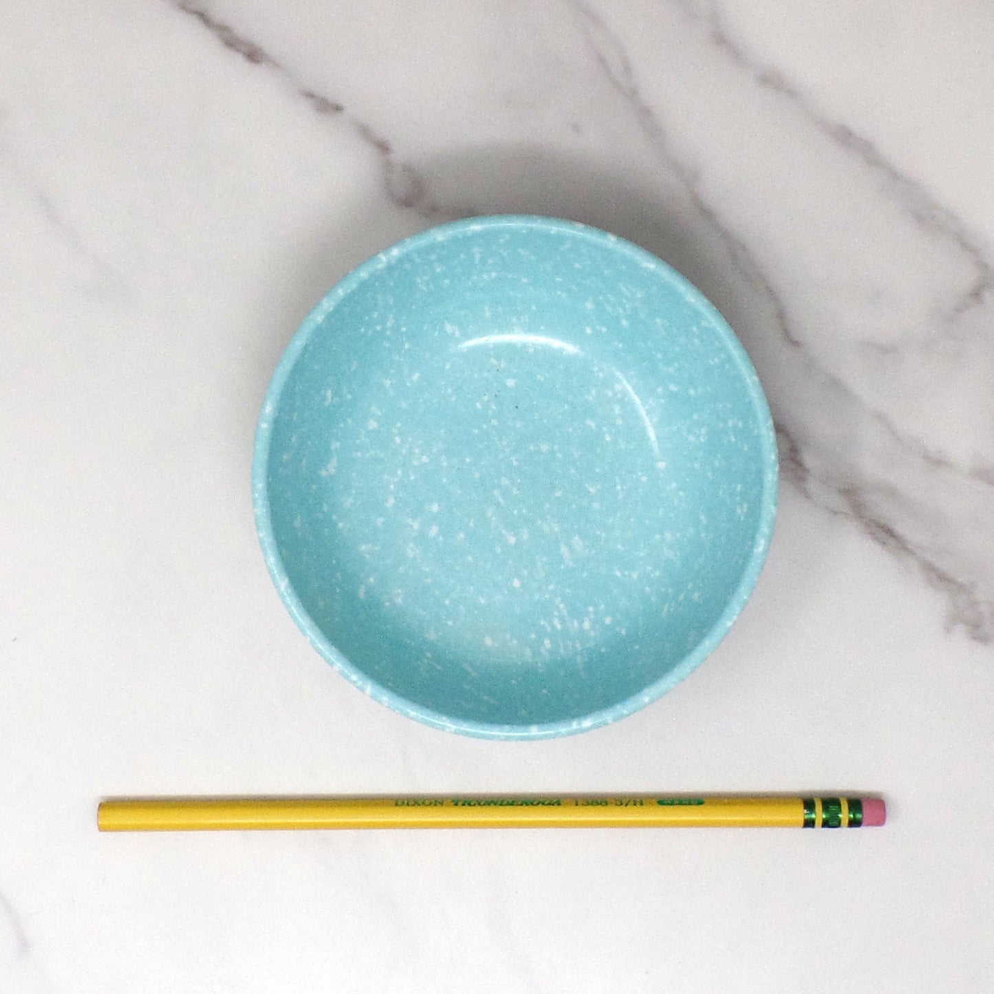 Vintage Joan Luntz Gaiety Melmac / Melamine 4-3/4” Bowl, Speckled Turquoise - set of 4 (1950s)