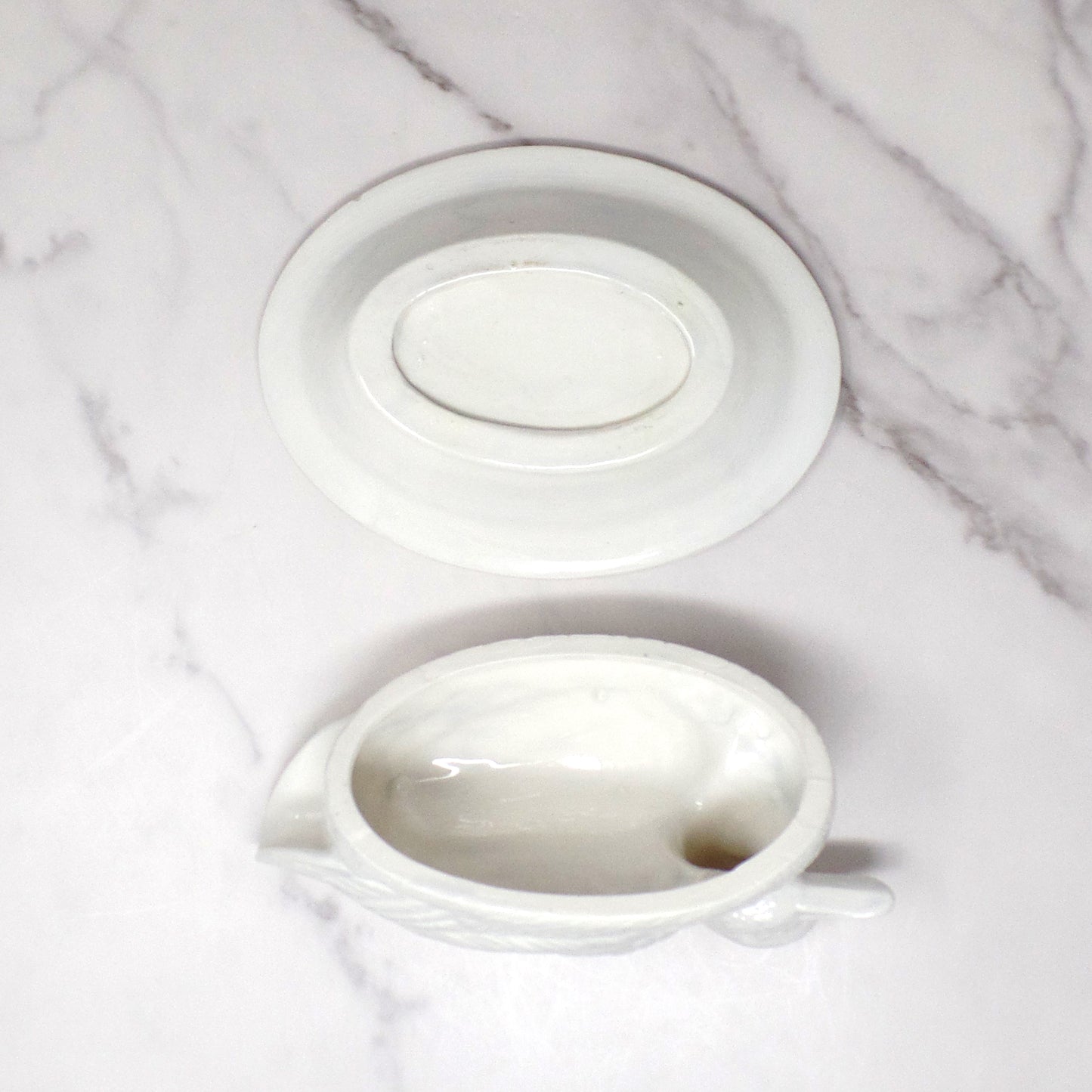 Vintage Ceramic Covered Duck Dish