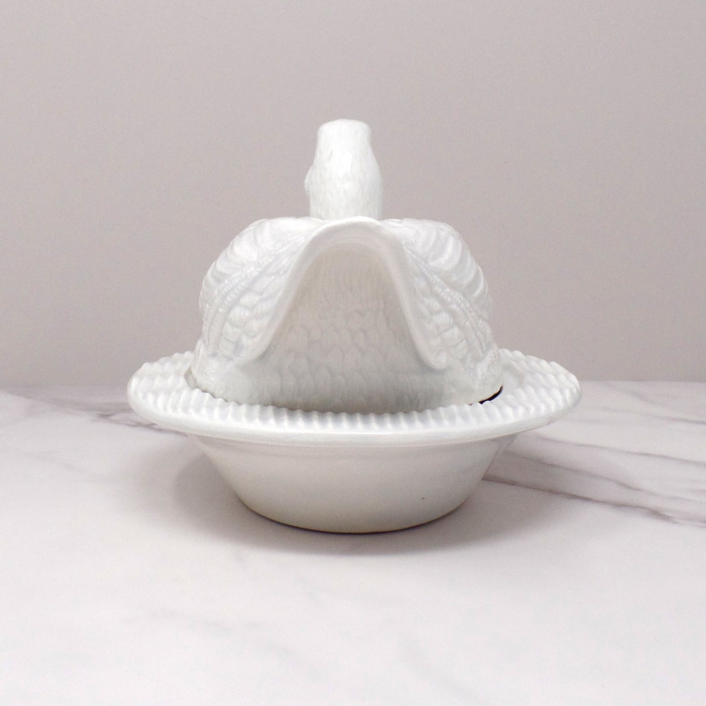 Vintage Ceramic Covered Duck Dish