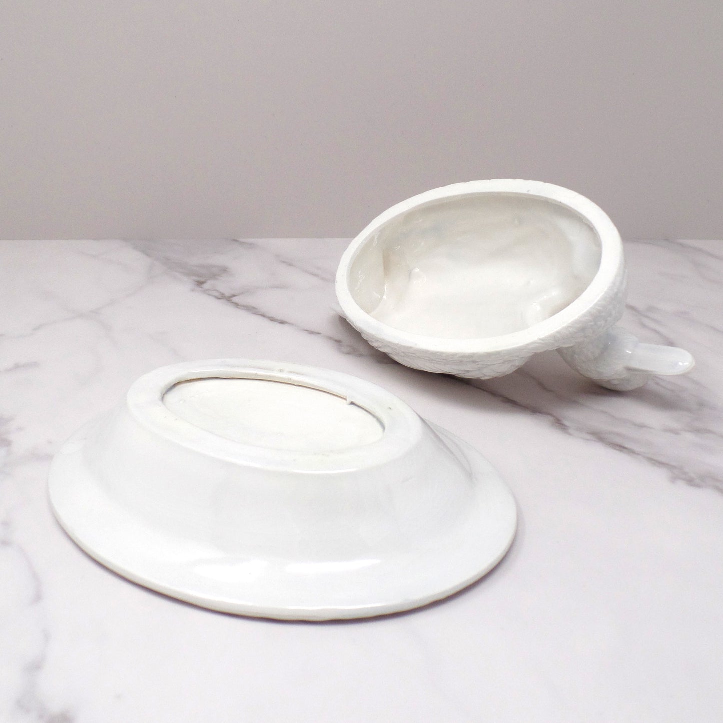Vintage Ceramic Covered Duck Dish
