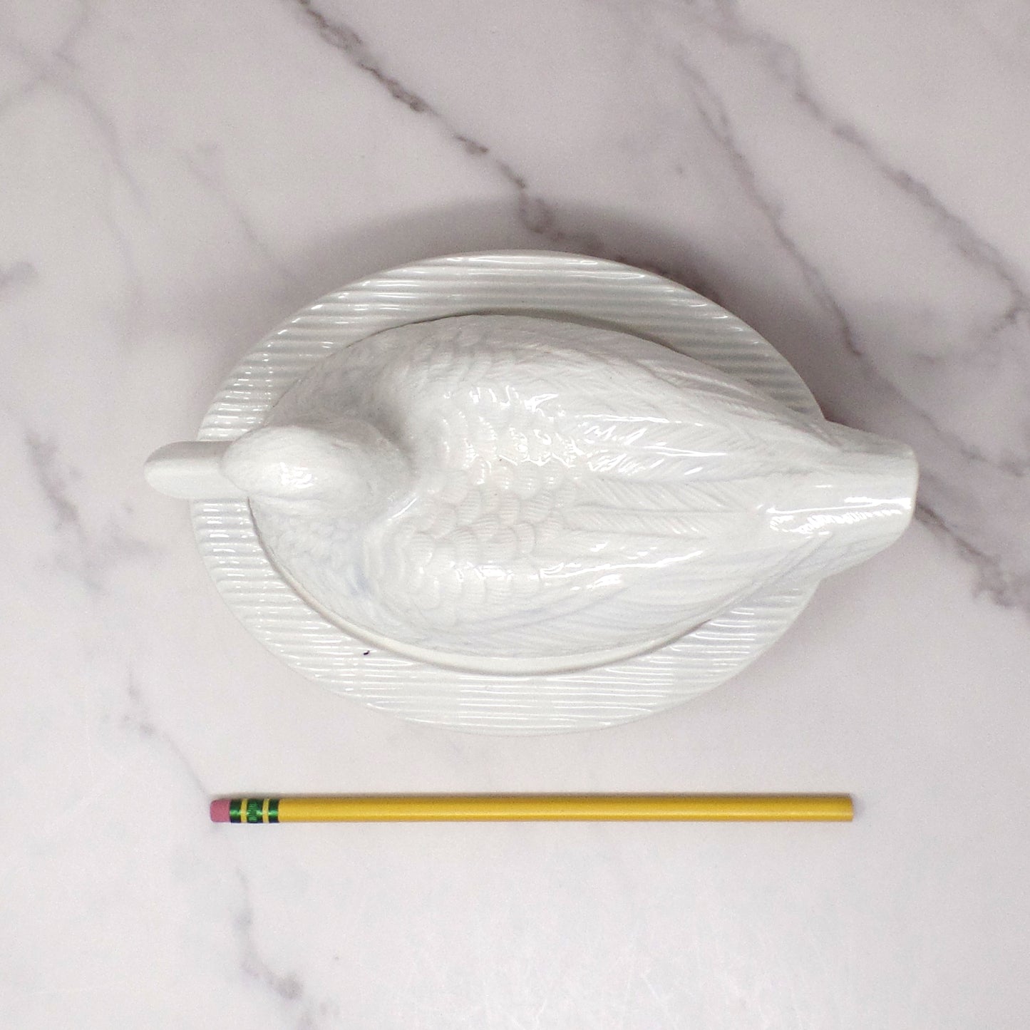 Vintage Ceramic Covered Duck Dish