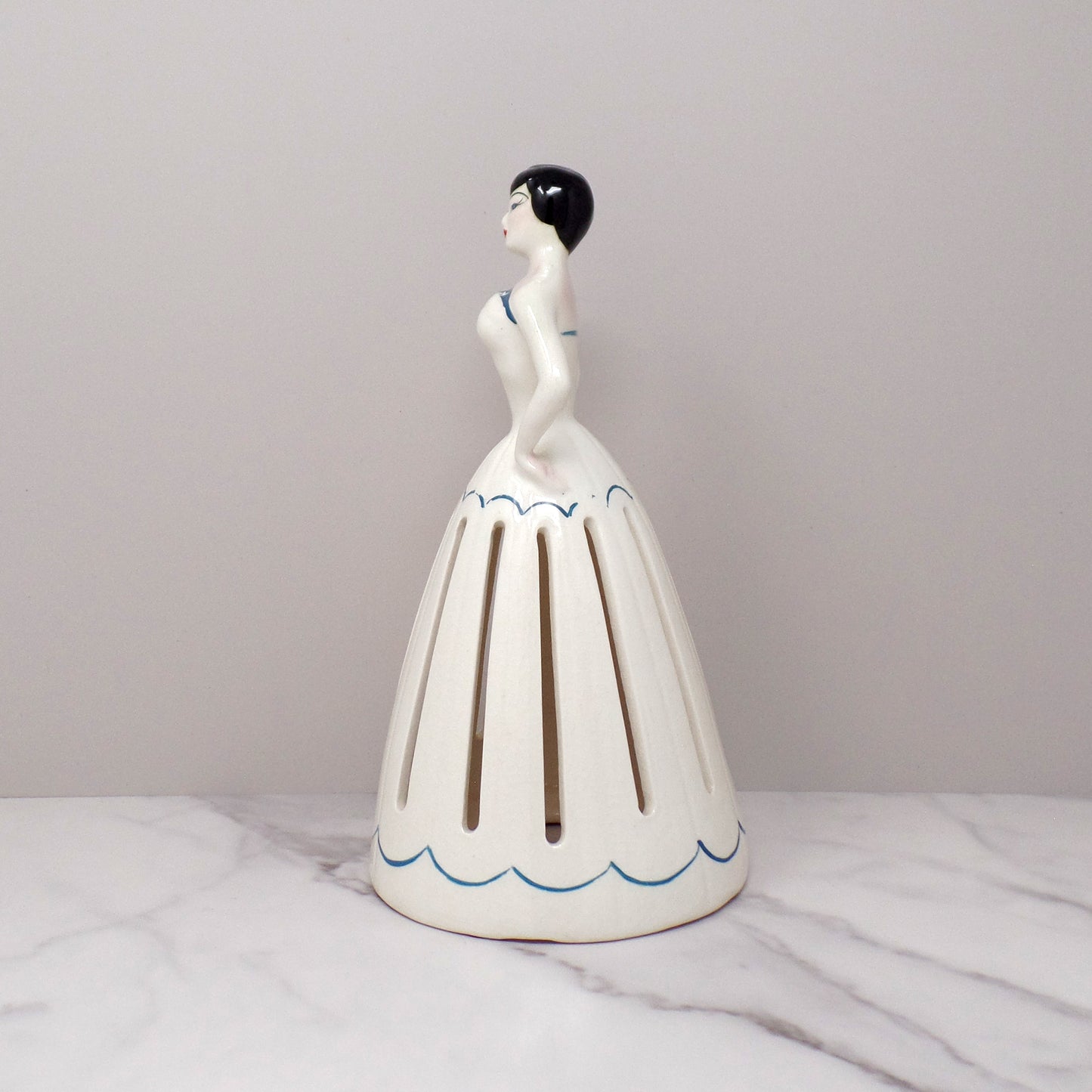 Vintage Ceramic Napkin Girl (1950s)