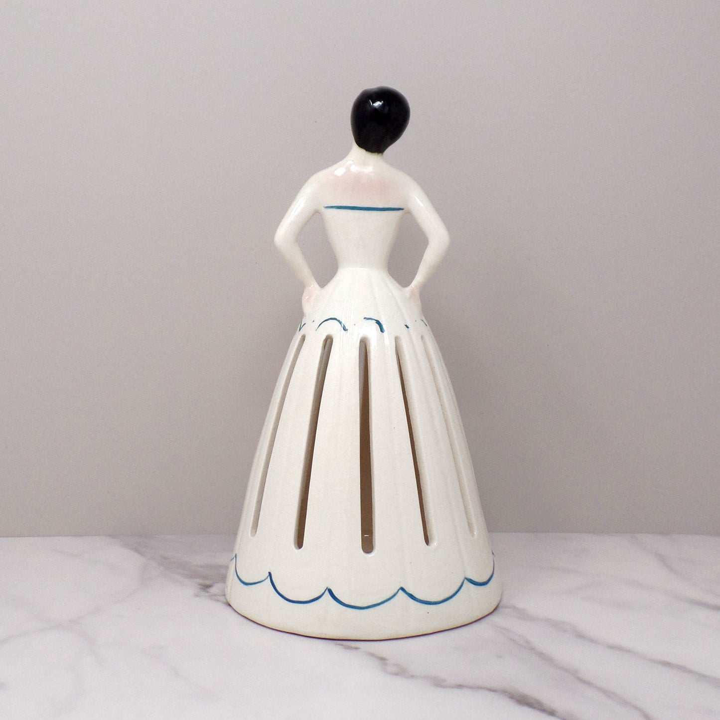 Vintage Ceramic Napkin Girl (1950s)