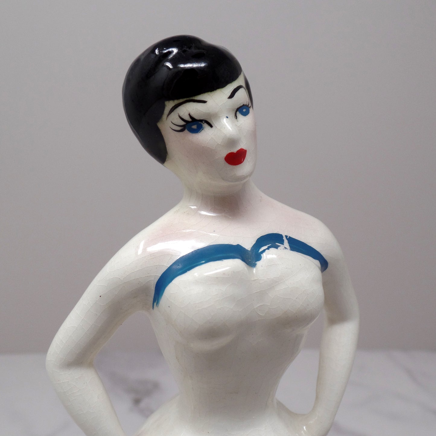 Vintage Ceramic Napkin Girl (1950s)