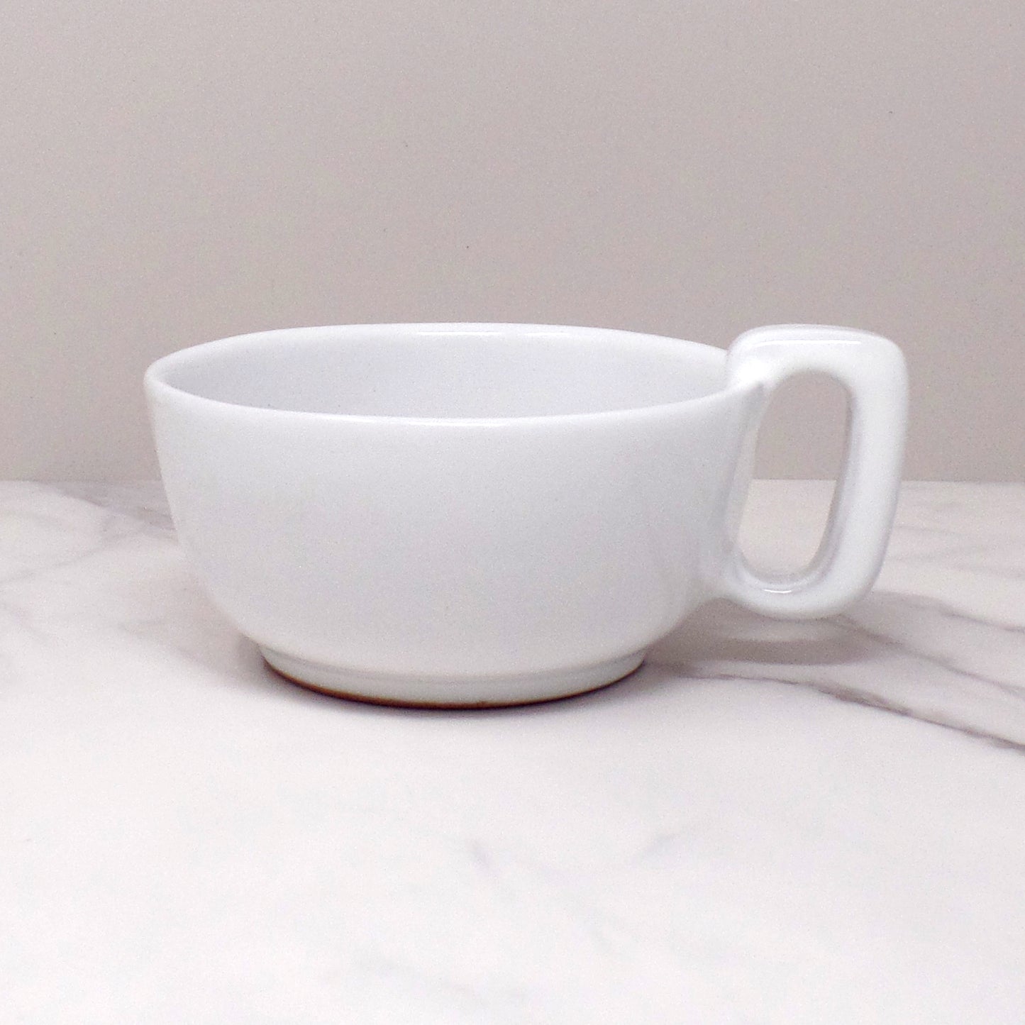 Vintage Frankoma Plainsman Ceramic Soup Mug (4SC): White Sand (1970s)