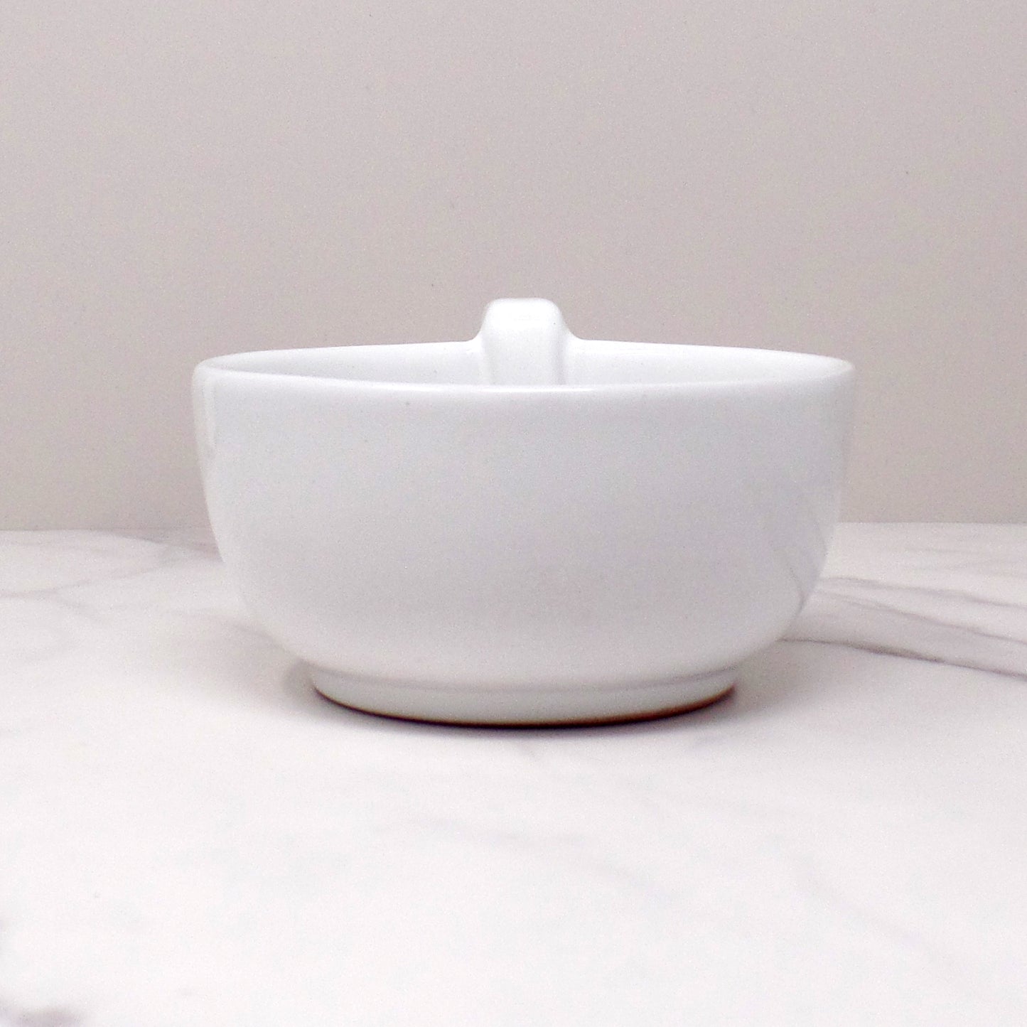 Vintage Frankoma Plainsman Ceramic Soup Mug (4SC): White Sand (1970s)