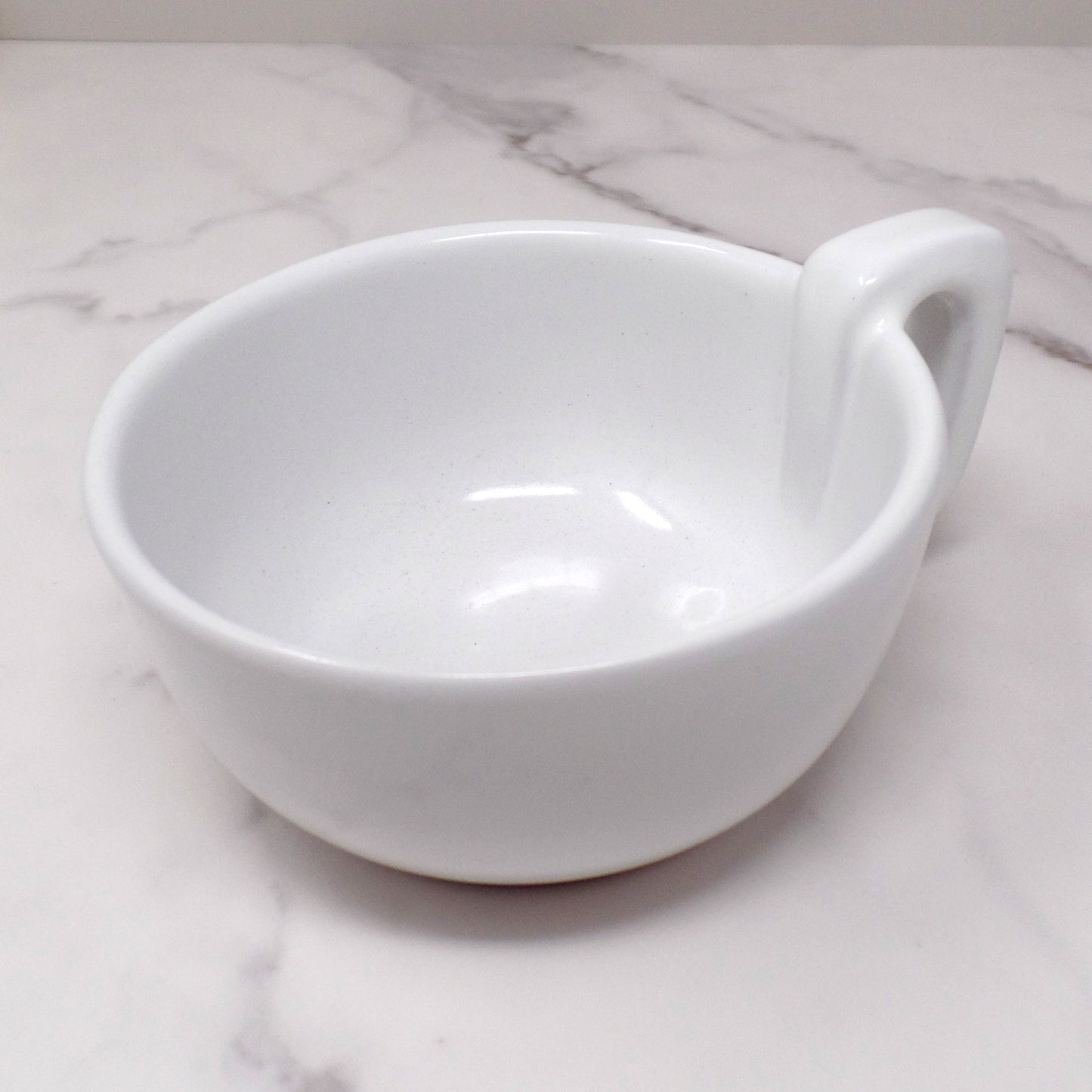 Vintage Frankoma Plainsman Ceramic Soup Mug (4SC): White Sand (1970s)