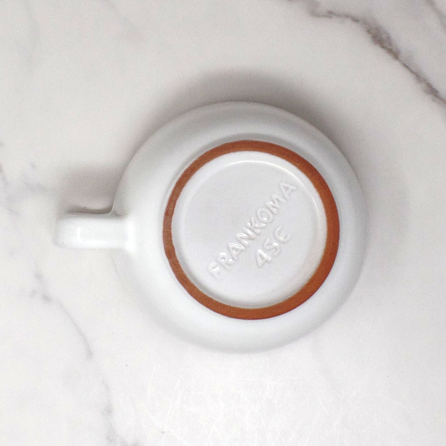 Vintage Frankoma Plainsman Ceramic Soup Mug (4SC): White Sand (1970s)