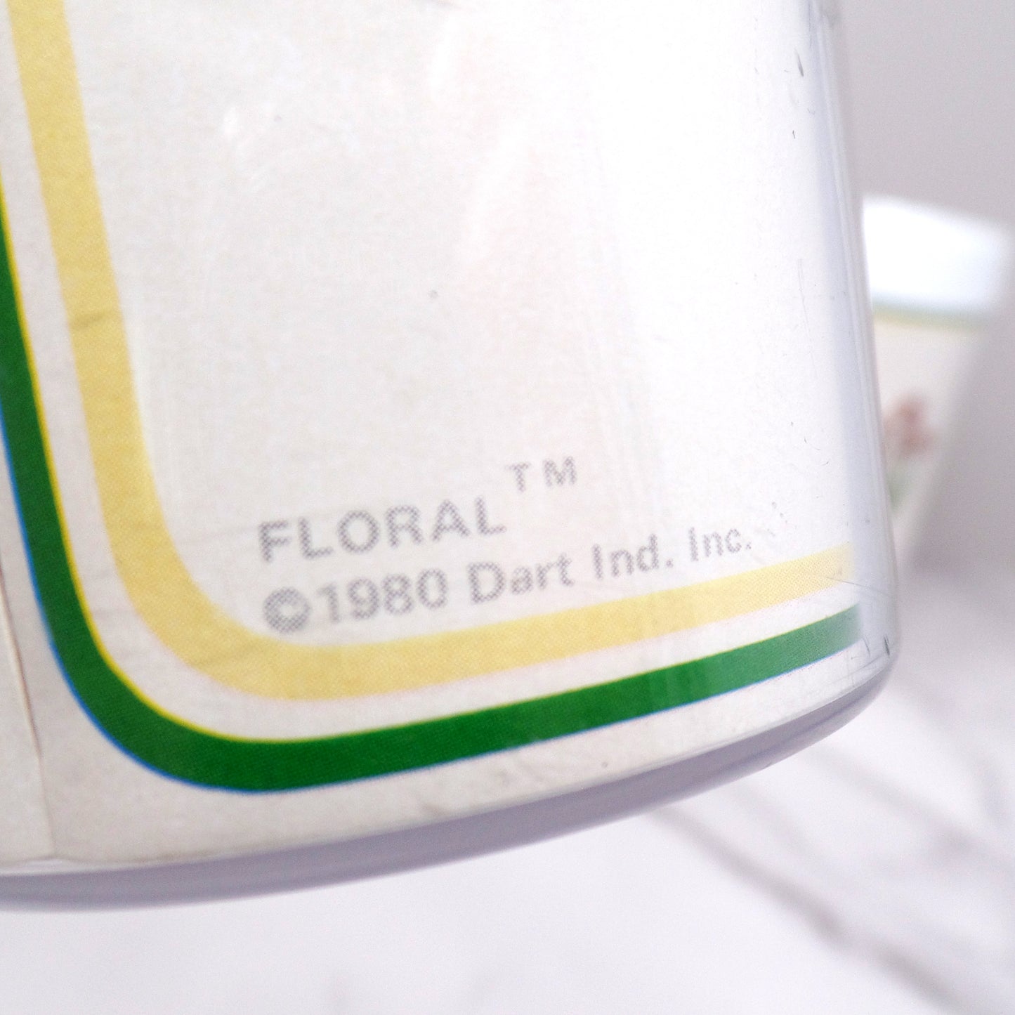 Vintage Thermo-Serv Plastic Double-walled 12 oz Tumblers, Floral, set of 4 (1980)