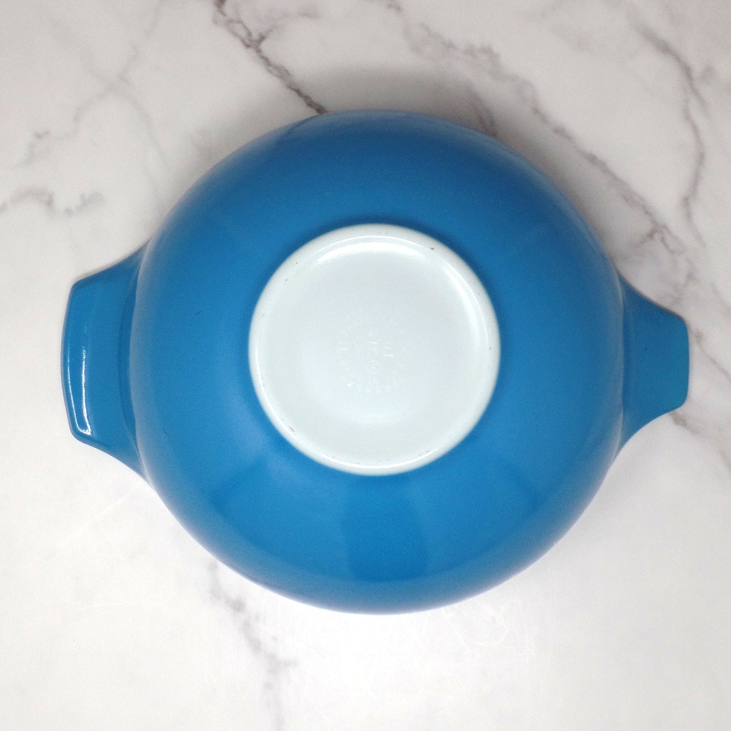 Vintage Pyrex Full Set of Four Cinderella Nesting Mixing Bowls, Snowflake Blue (441, 442, 443, 444) (1950s-1960s)