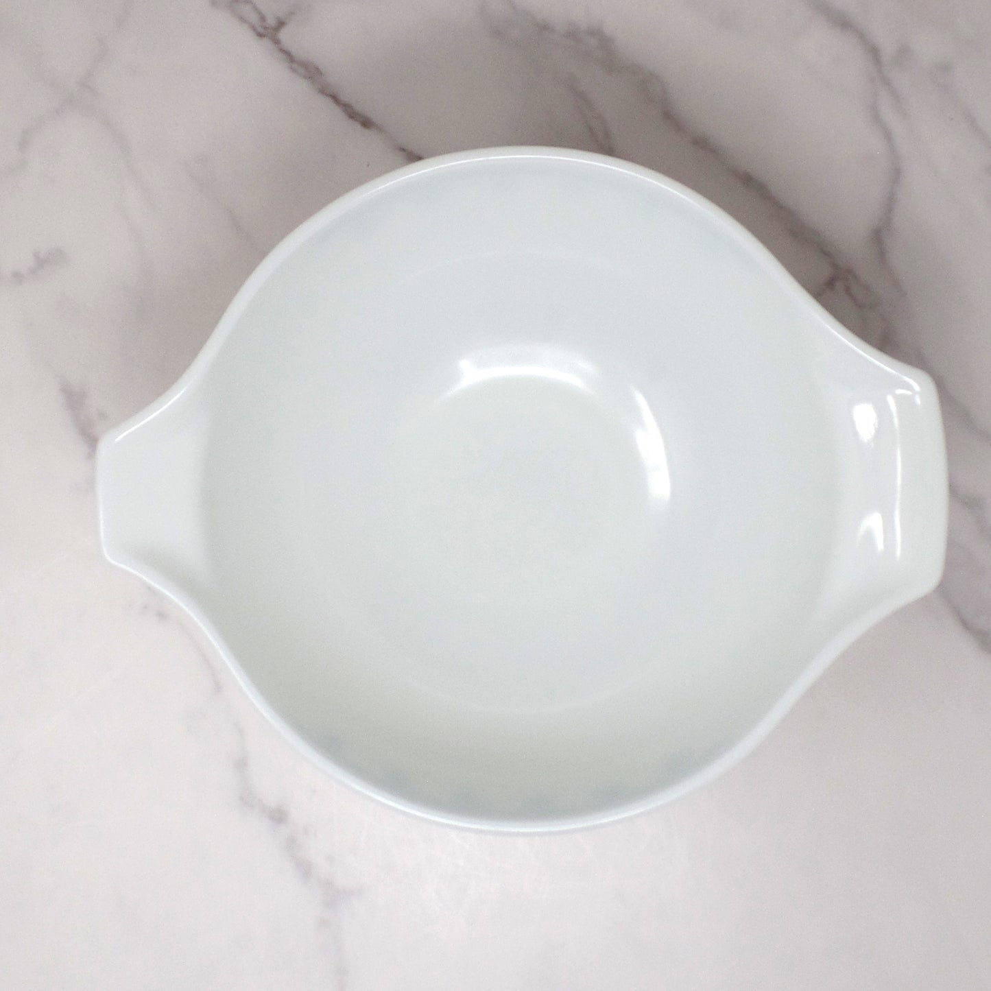Vintage Pyrex Full Set of Four Cinderella Nesting Mixing Bowls, Snowflake Blue (441, 442, 443, 444) (1950s-1960s)