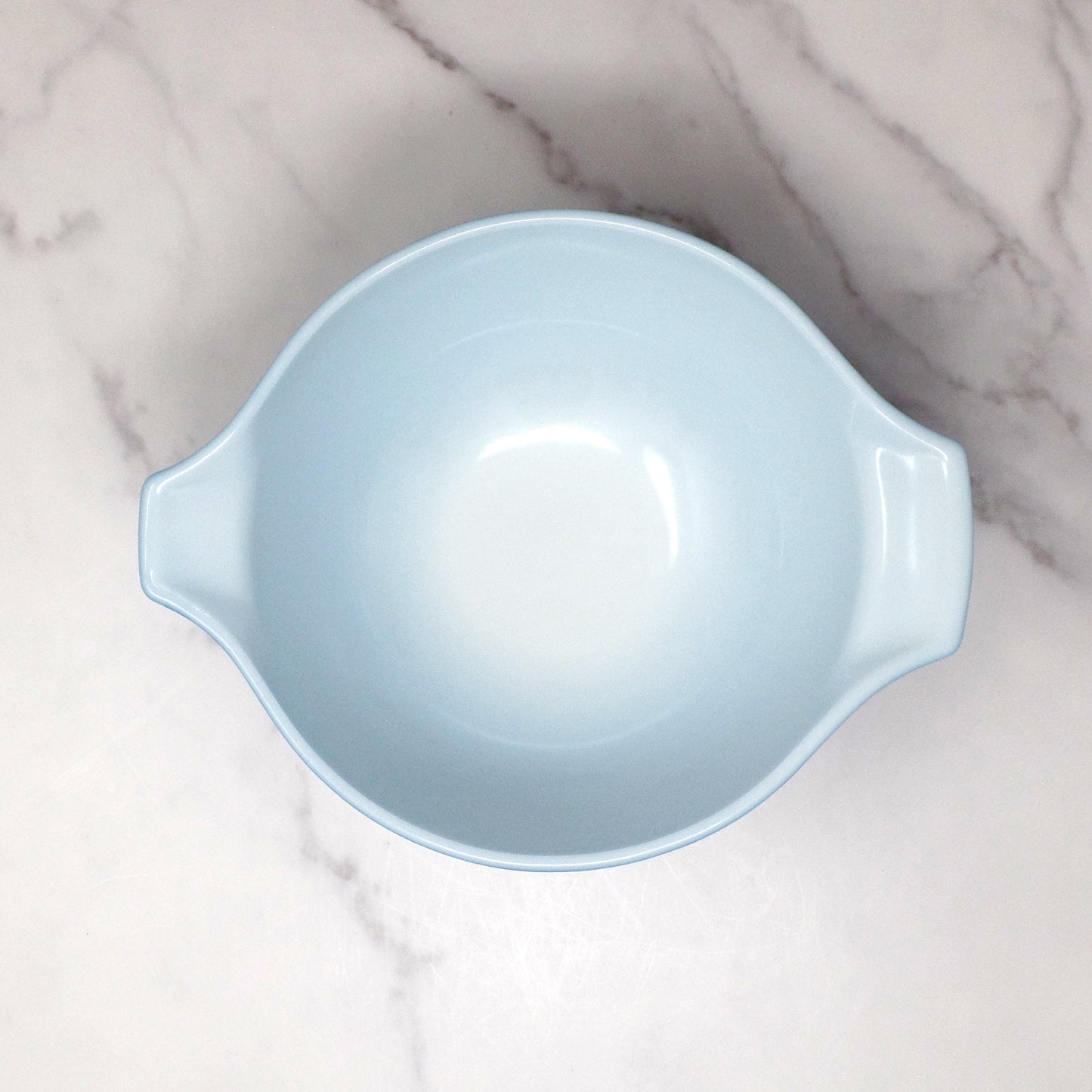 Vintage Pyrex Full Set of Four Cinderella Nesting Mixing Bowls, Snowflake Blue (441, 442, 443, 444) (1950s-1960s)