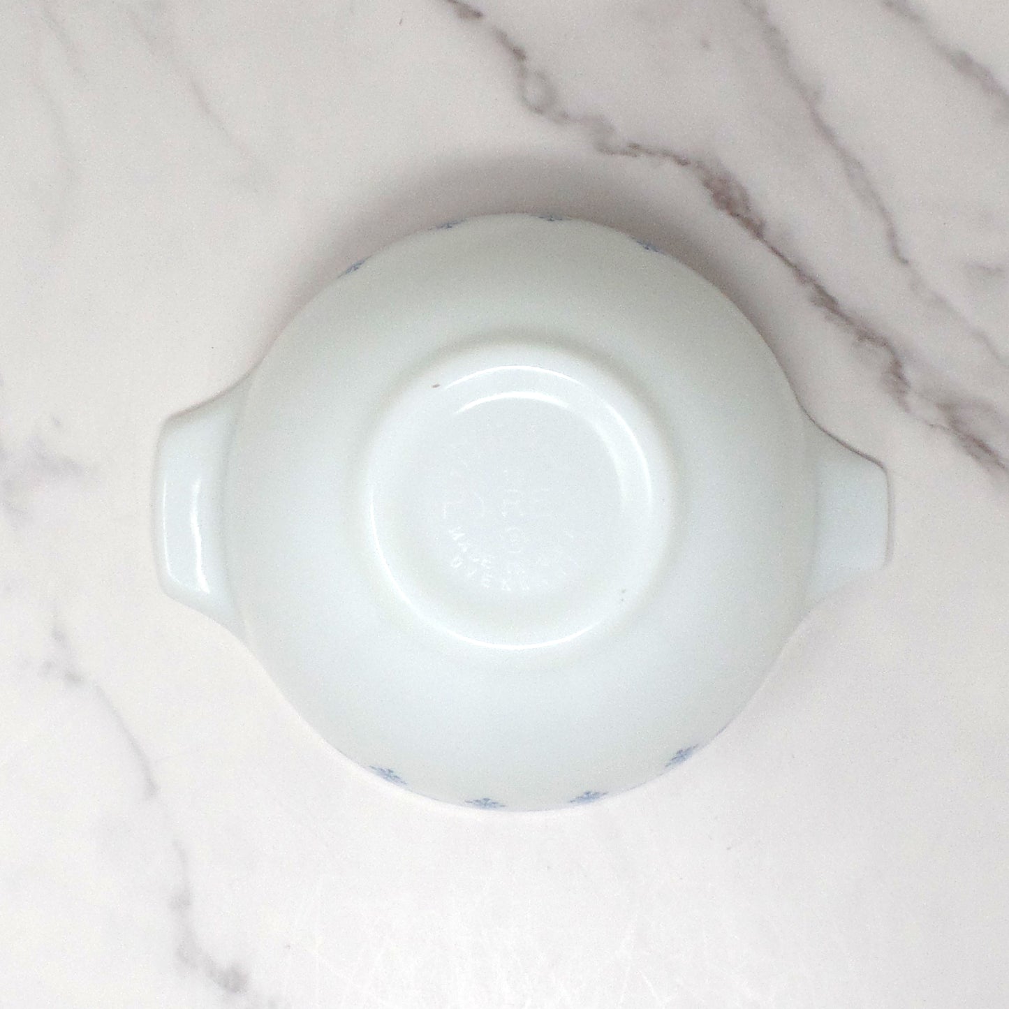 Vintage Pyrex Full Set of Four Cinderella Nesting Mixing Bowls, Snowflake Blue (441, 442, 443, 444) (1950s-1960s)