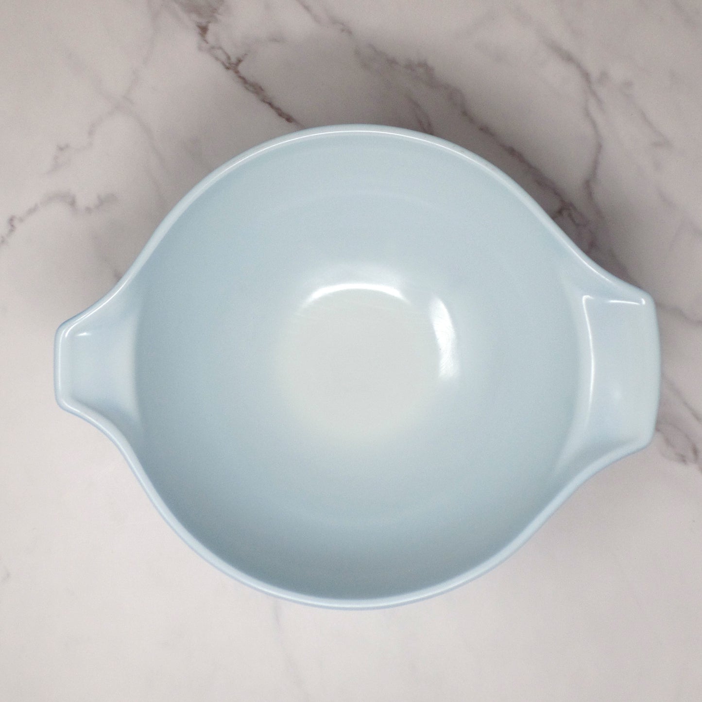 Vintage Pyrex Full Set of Four Cinderella Nesting Mixing Bowls, Snowflake Blue (441, 442, 443, 444) (1950s-1960s)
