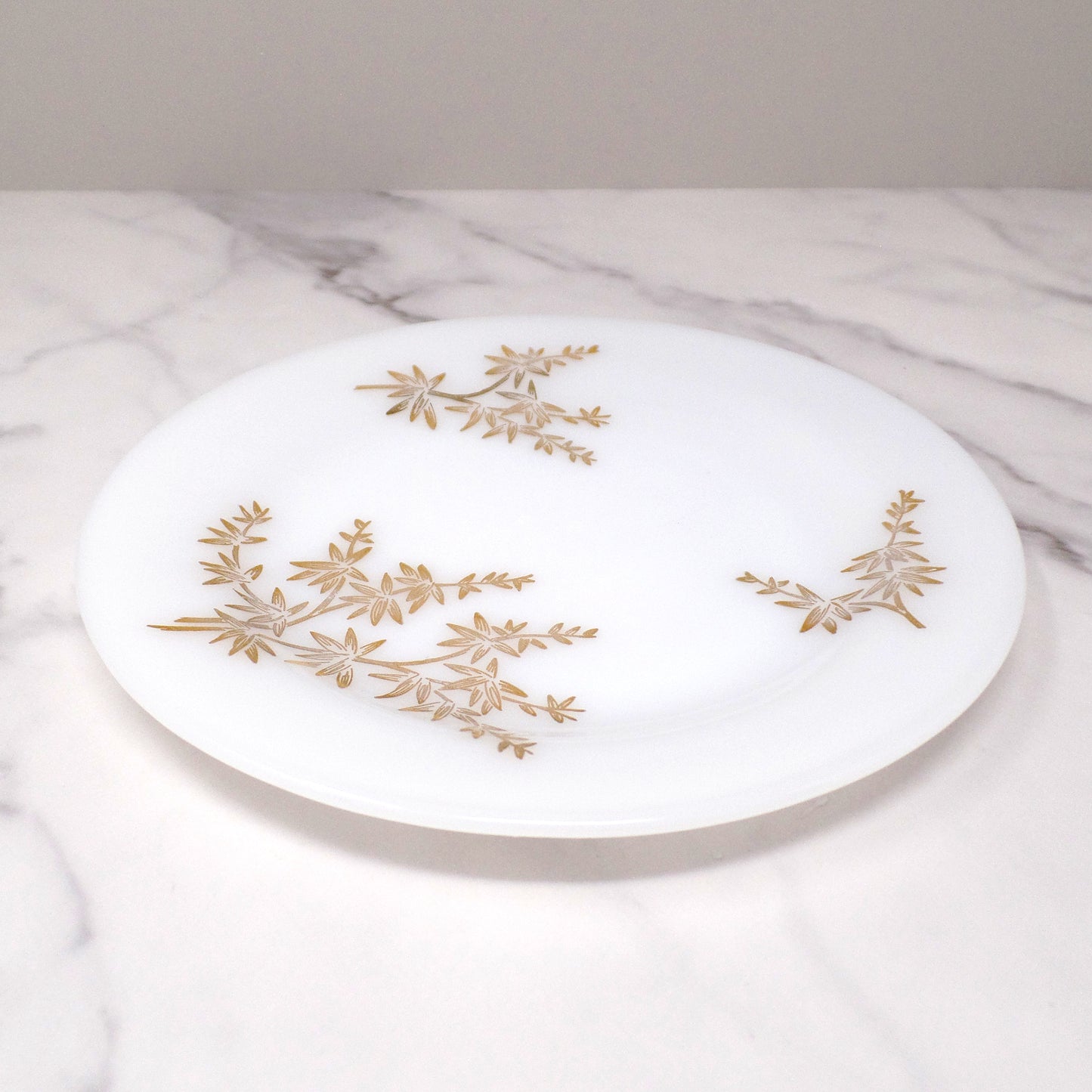 Vintage Federal Glass Golden Glory Salad Plate, 7 3/4" (1960s)