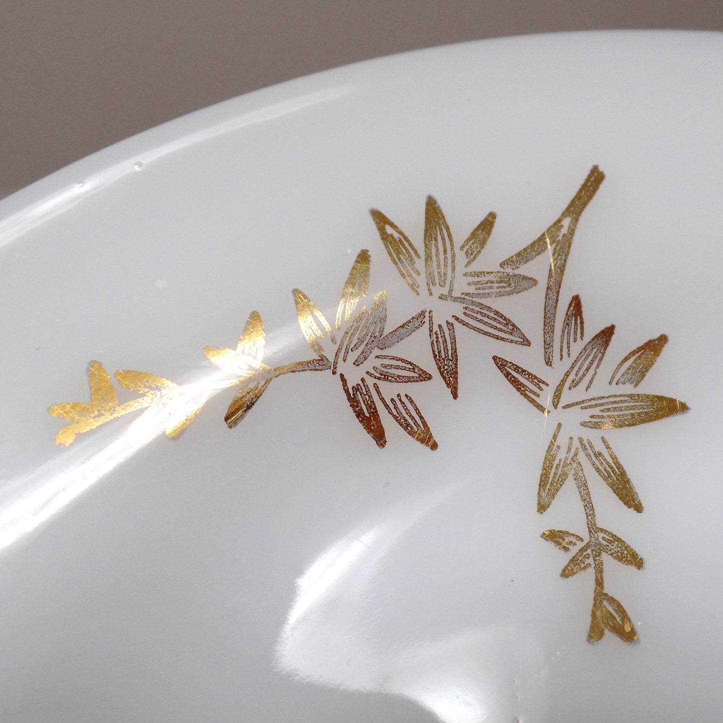 Vintage Federal Glass Golden Glory Salad Plate, 7 3/4" (1960s)