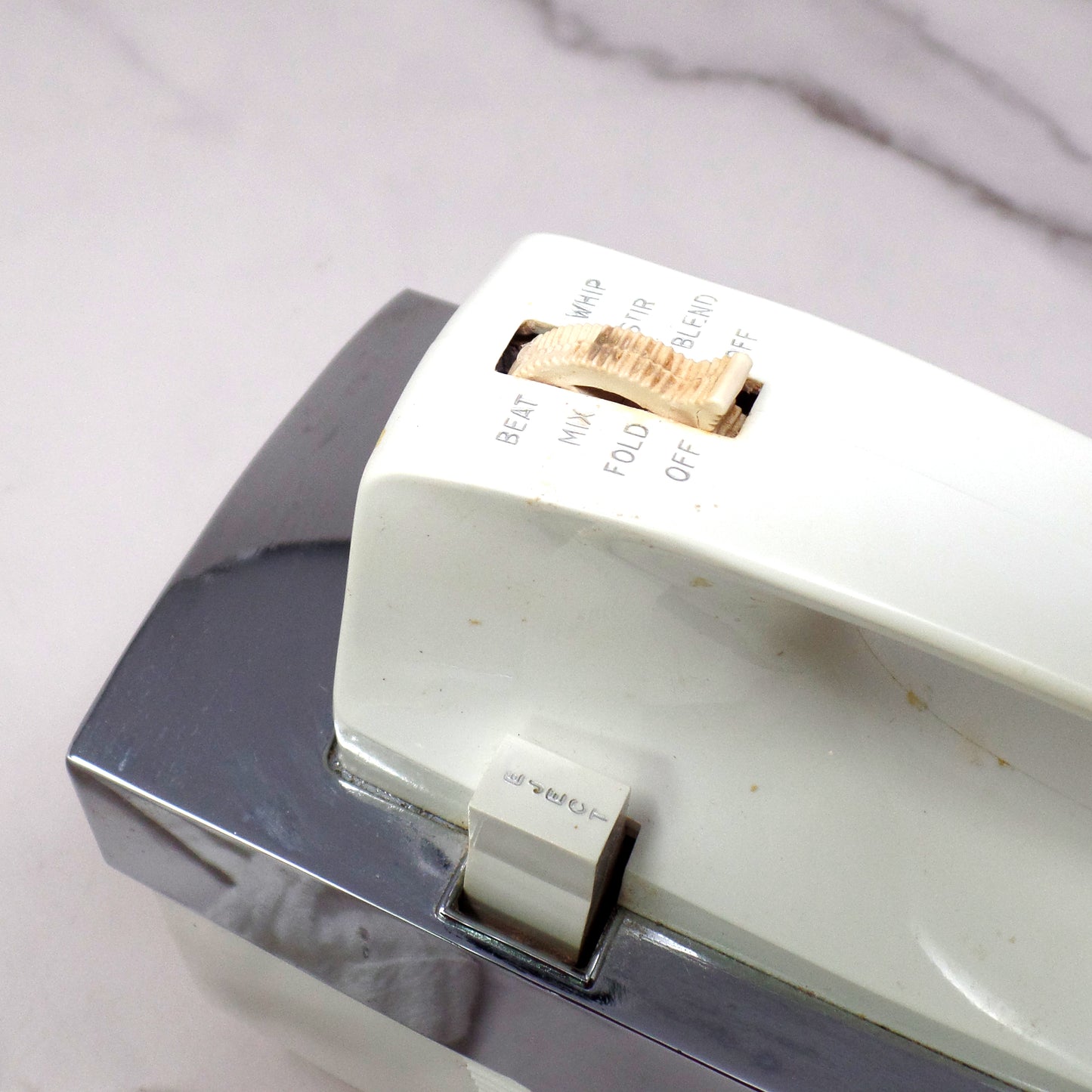 Vintage AMC Handheld Electric Mixer (model 596-INO) with Original Box and Documents (1964)