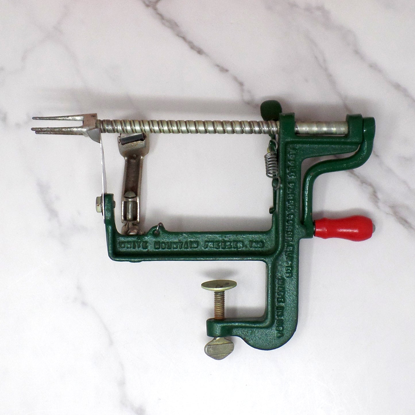 Vintage White Mountain Apple Parer Corer & Slicer in Original Box with Instructions (1950s)