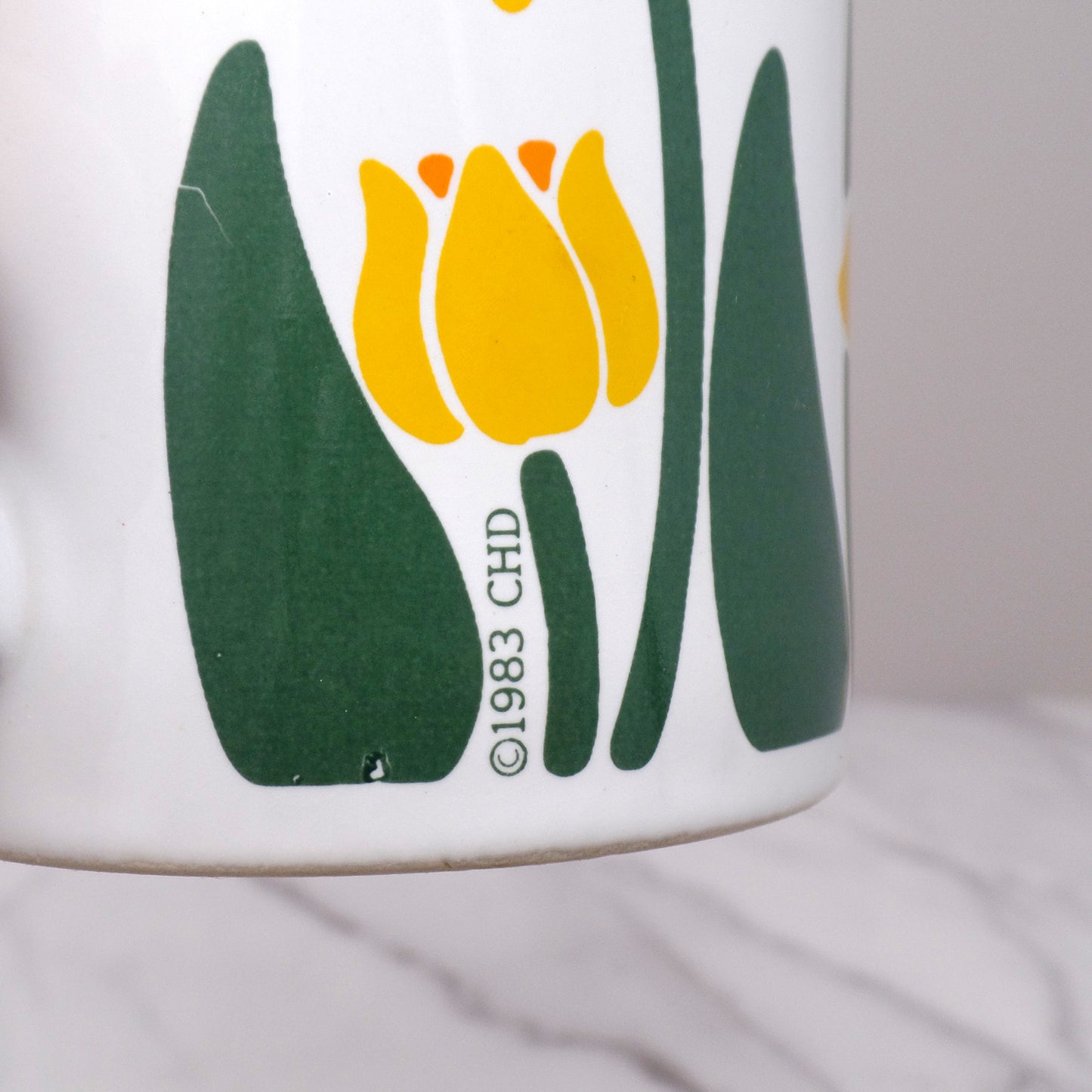 Vintage Nina Daffodil Mug, 12 oz (1983)