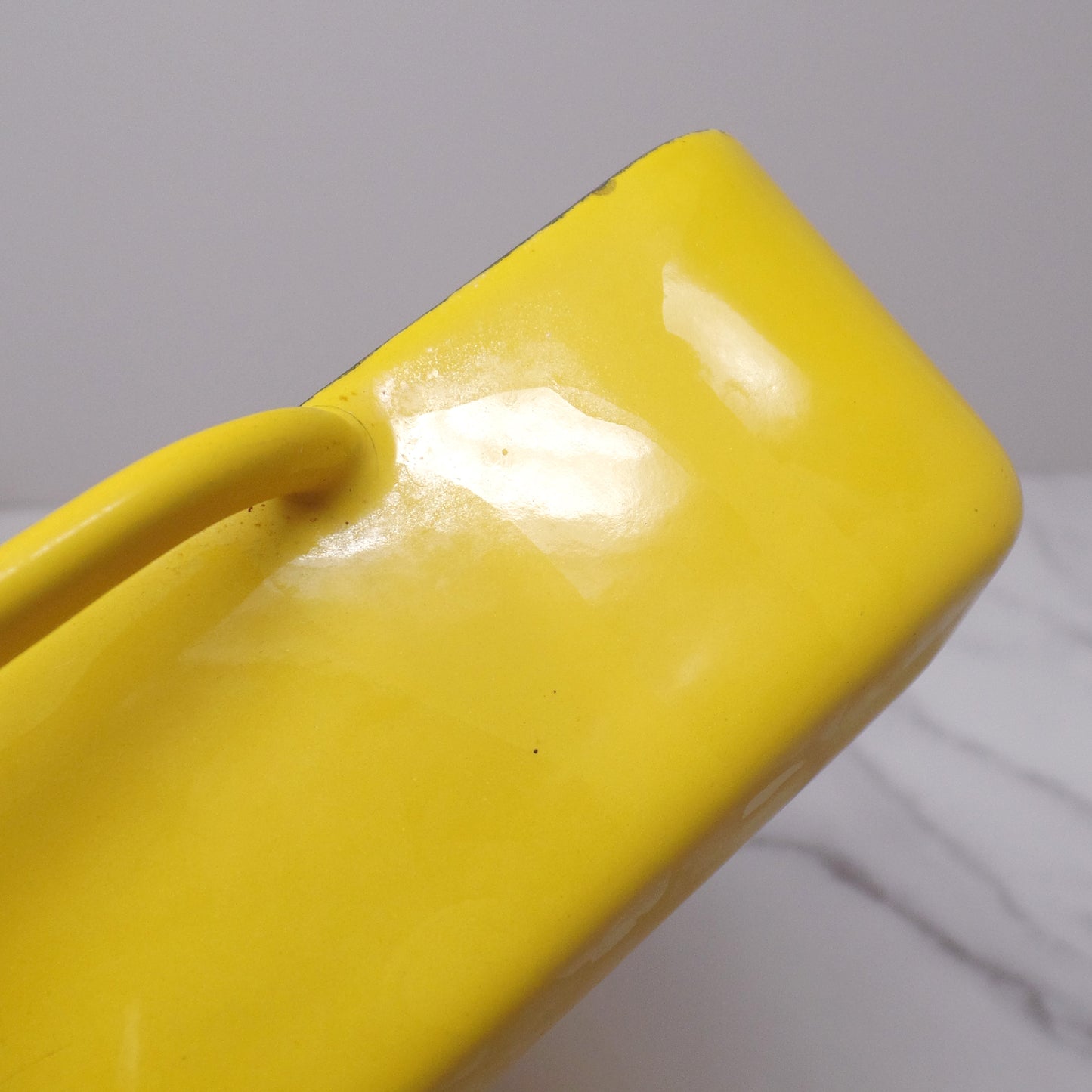 Vintage Dansk Designs IHQ Kobenstyle Jens Quistgaard Yellow Enameled Steel Baking Pan, 10 1/2x8 (1960s)