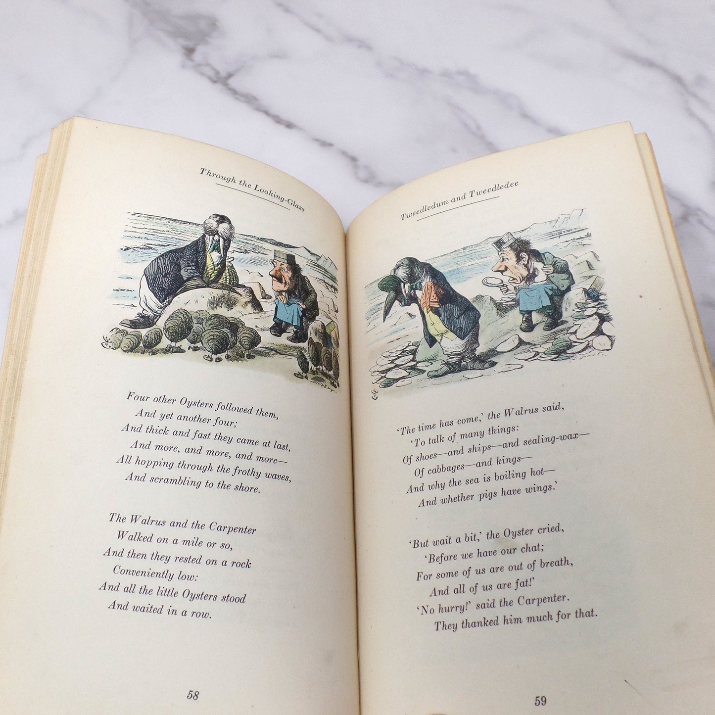 Vintage Book: Through the Looking-Glass by Lewis Carroll (1946)