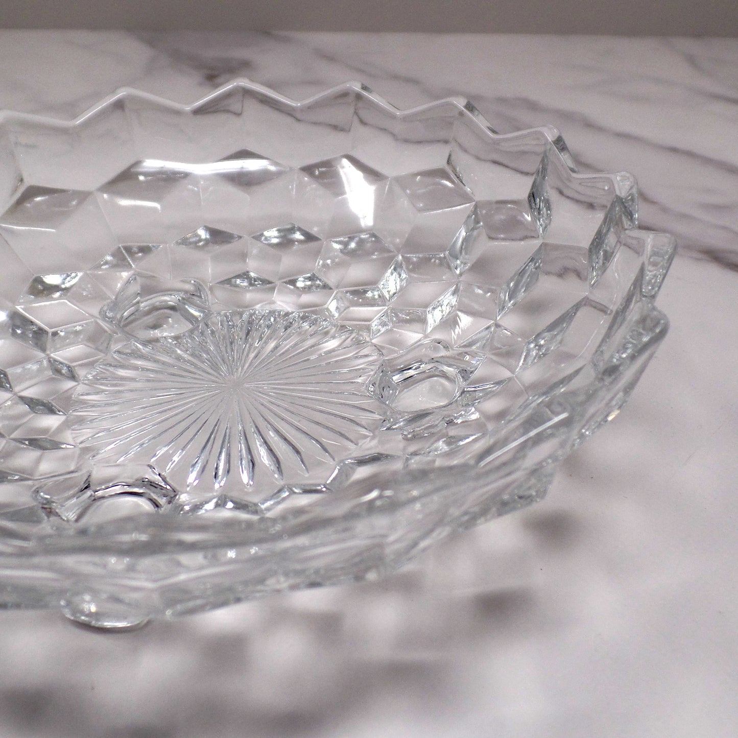 Vintage Fostoria American Clear (2056) Three-toed Bon Bon (137)