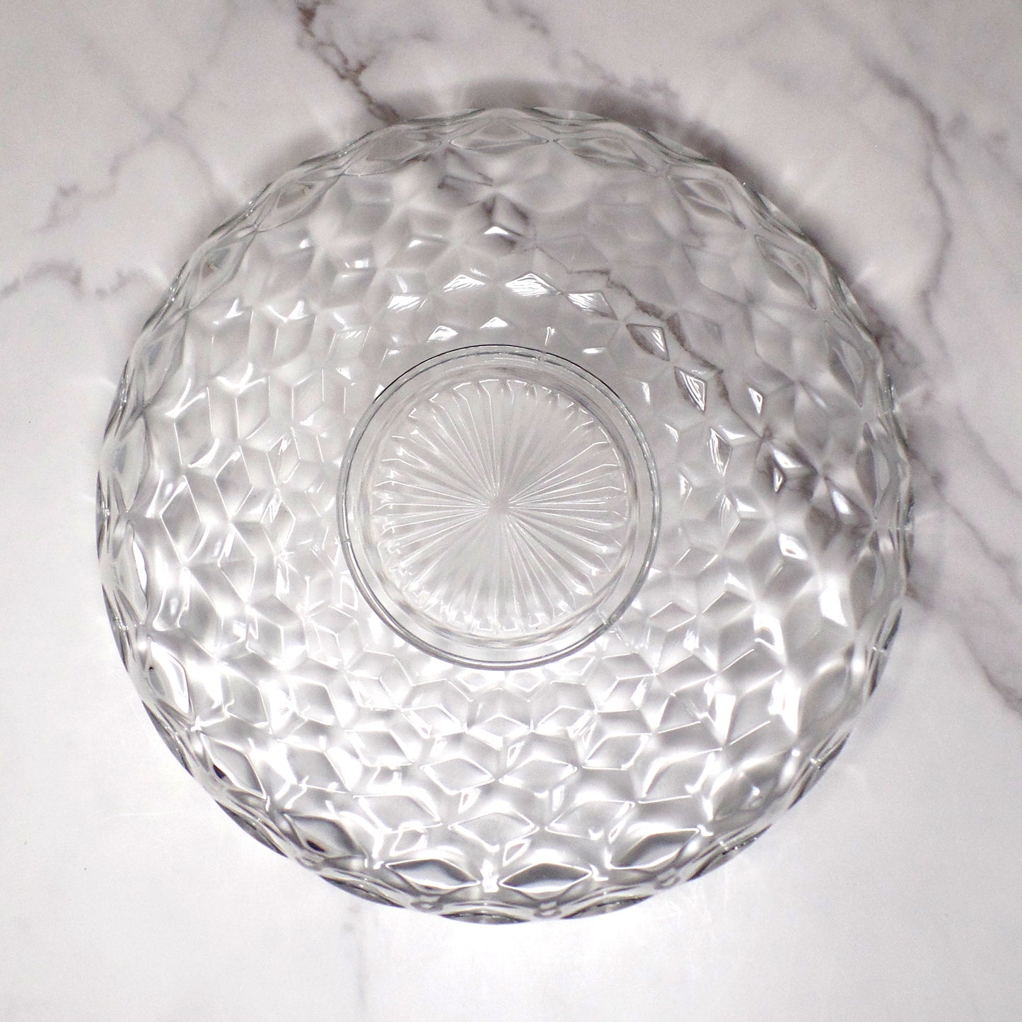 Vintage Fostoria American Clear (2056) Large Round Crystal Platter with High Sides