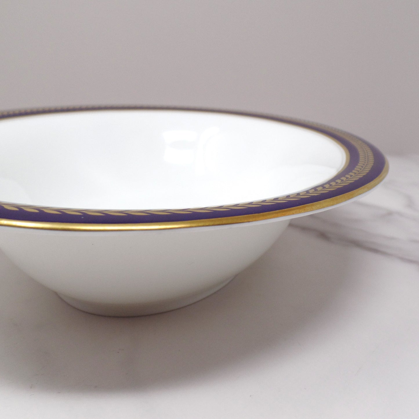 Vintage Coalport Bone China Blue Wheat Oval Vegetable Serving Bowl (1972-93)