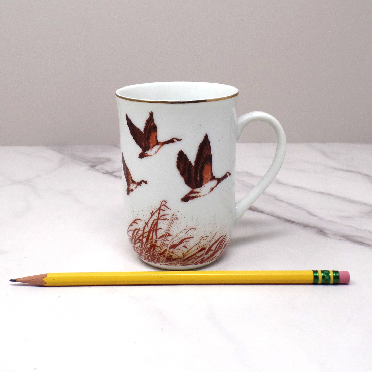 Vintage Otagiri for Gibson Greeting Cards Canada Geese Mugs, set of 4 (1990s)