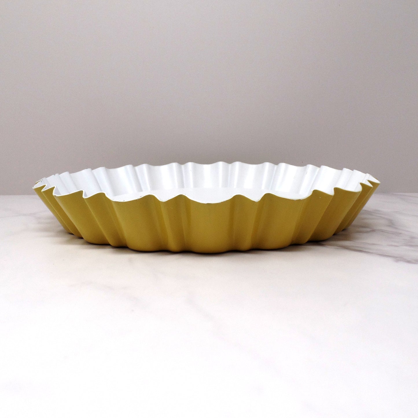 Vintage Nordic Ware Harvest Yellow Flan Pan with Recipe (1970s)