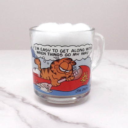 Vintage 8 oz Glass McDonald's Garfield Mug by Anchor Hocking (1980s)